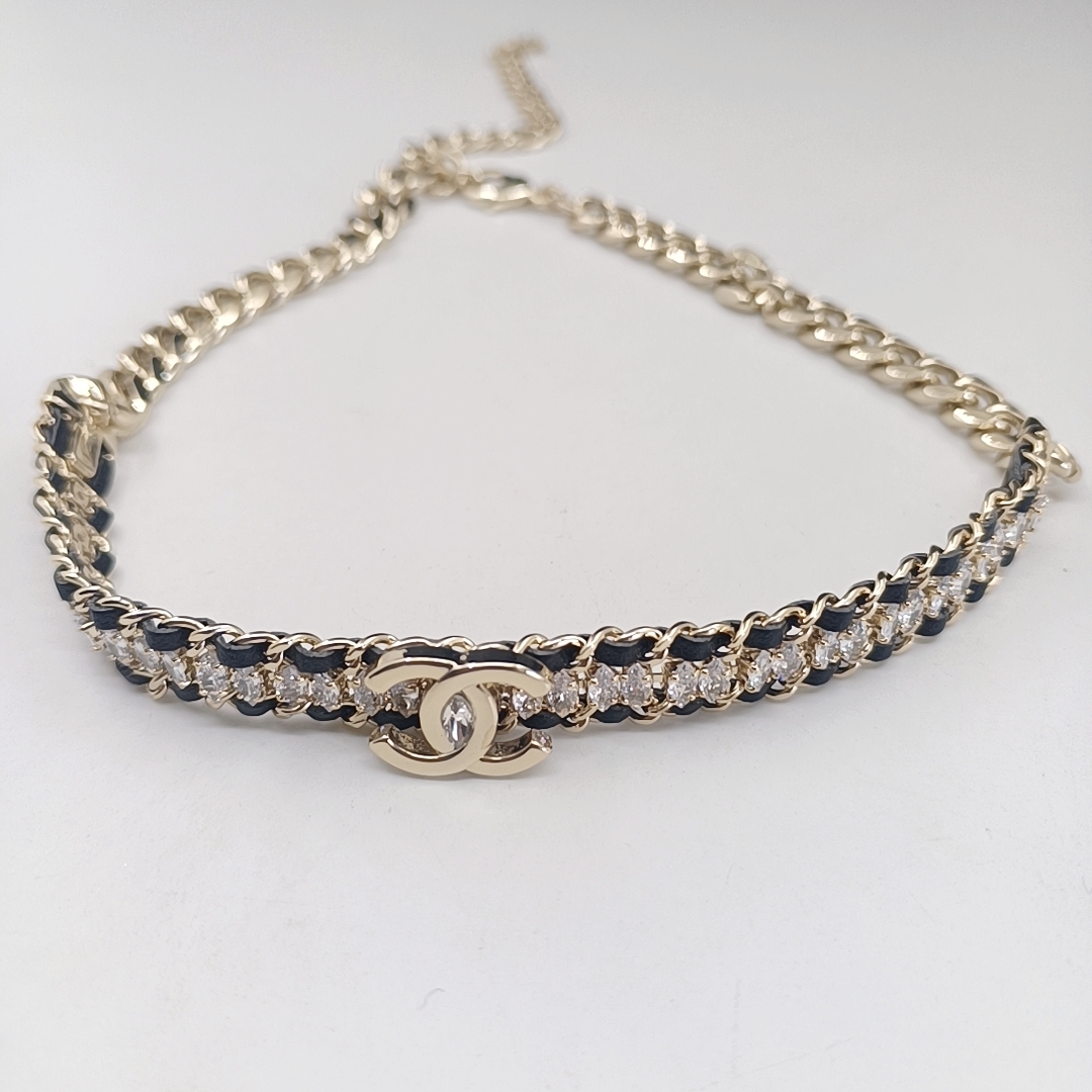 Bagsaaa Ch**el Gold and Black Bracelet