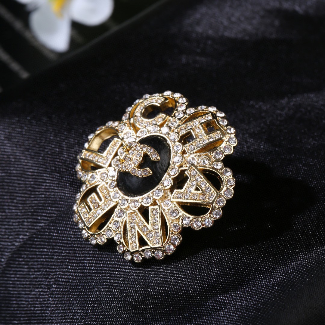 Bagsaaa Ch**el Black Brooch