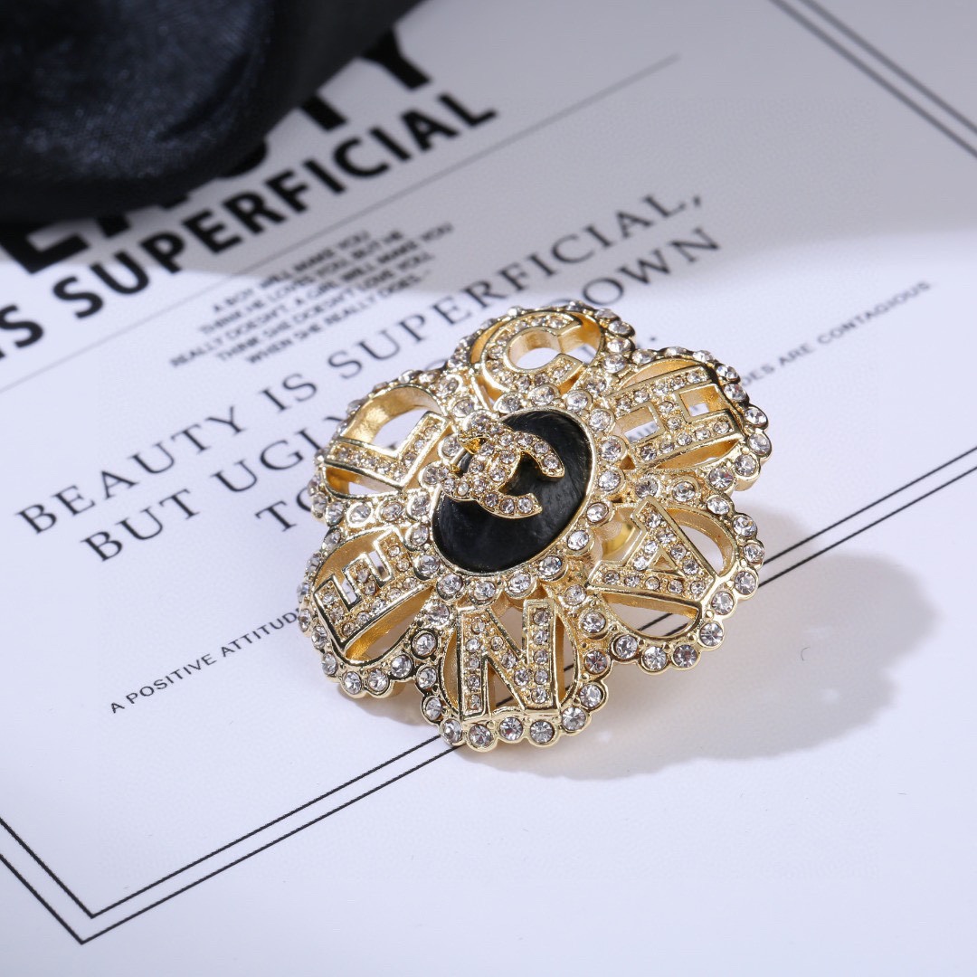 Bagsaaa Ch**el Black Brooch