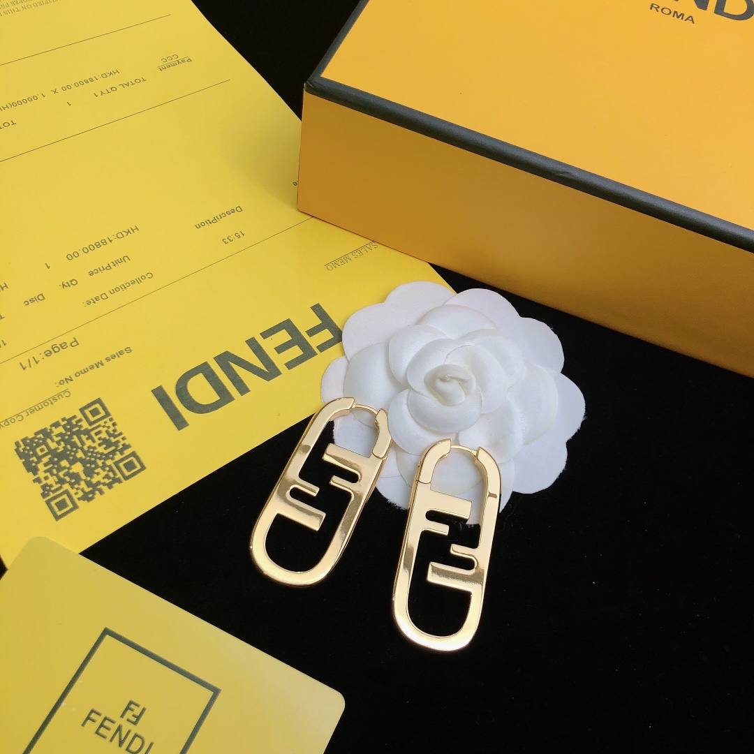 Bagsaaa F**di Logo Earrings