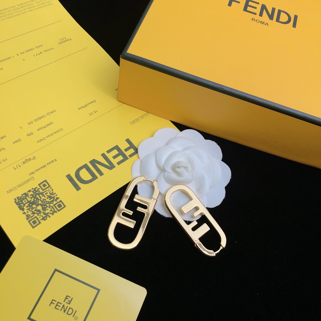 Bagsaaa F**di Logo Earrings