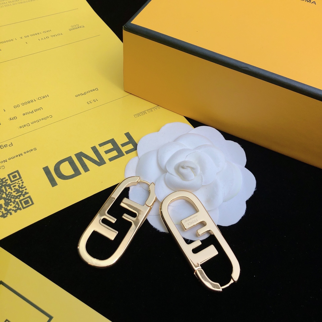 Bagsaaa F**di Logo Earrings