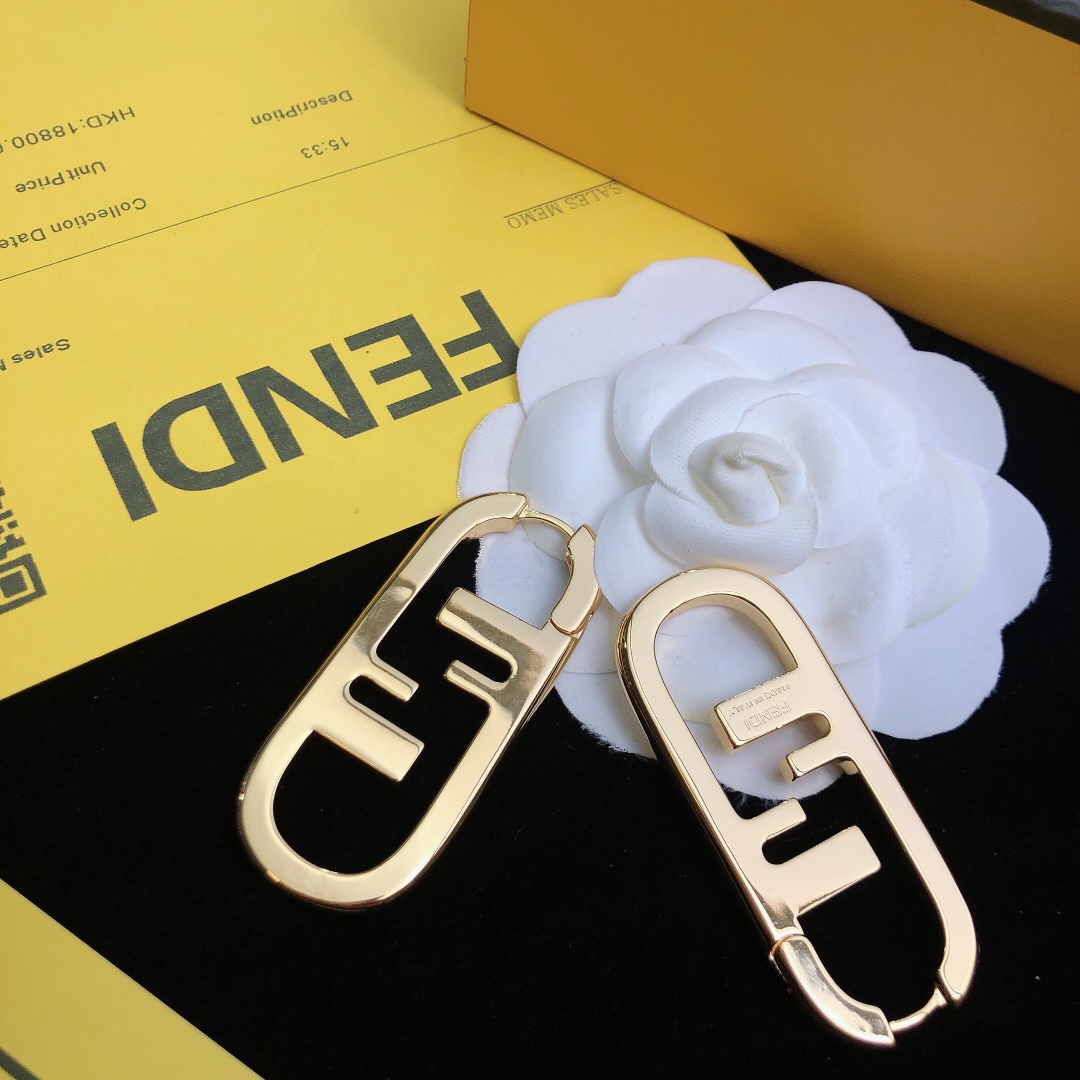 Bagsaaa F**di Logo Earrings