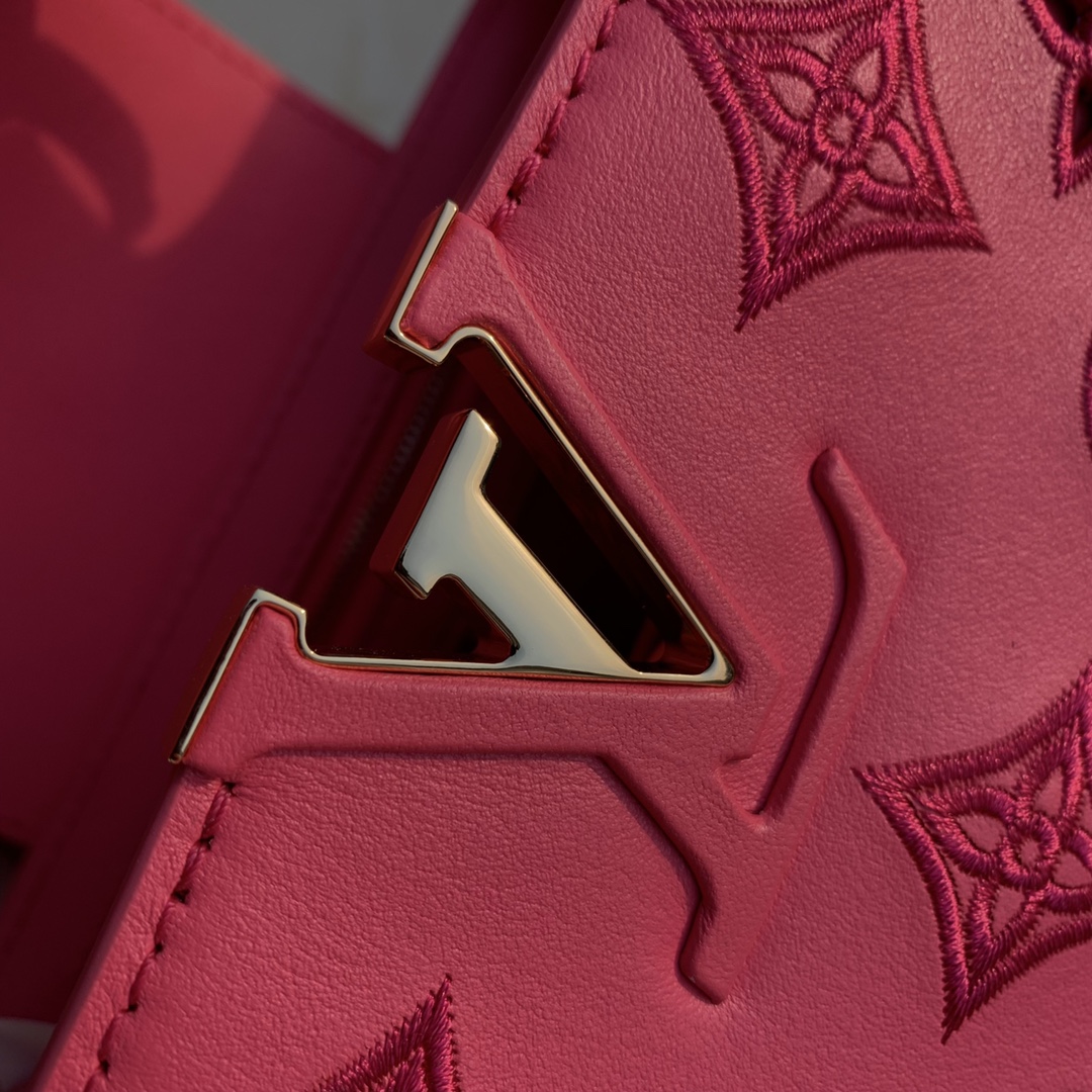 Bagsaaa L0vis Vvtt0n Capucines Mini Dark Pink Monogram - 21x14x8cm