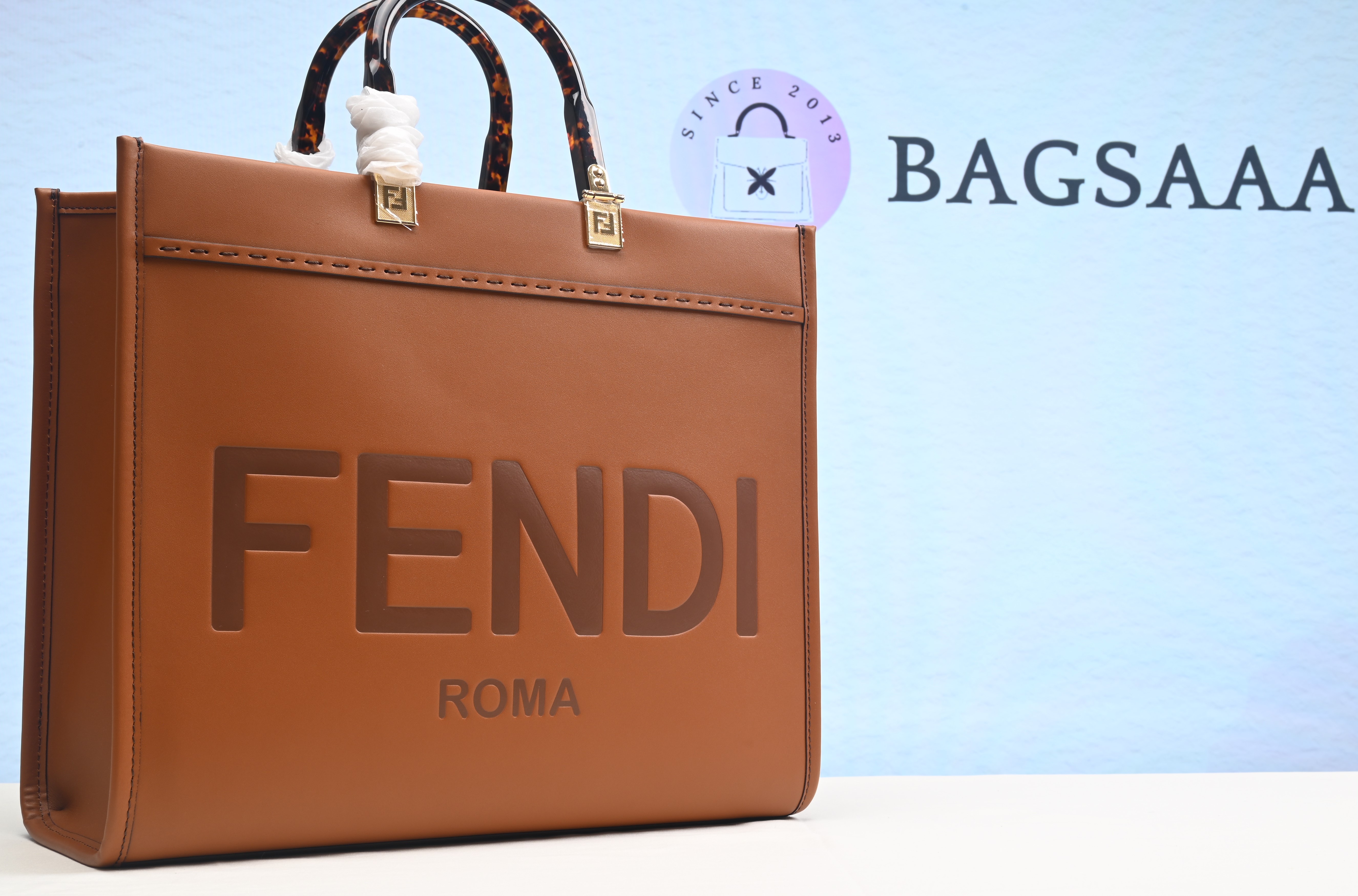Bagsaaa F**di Sunshine Brown Tote 35cm