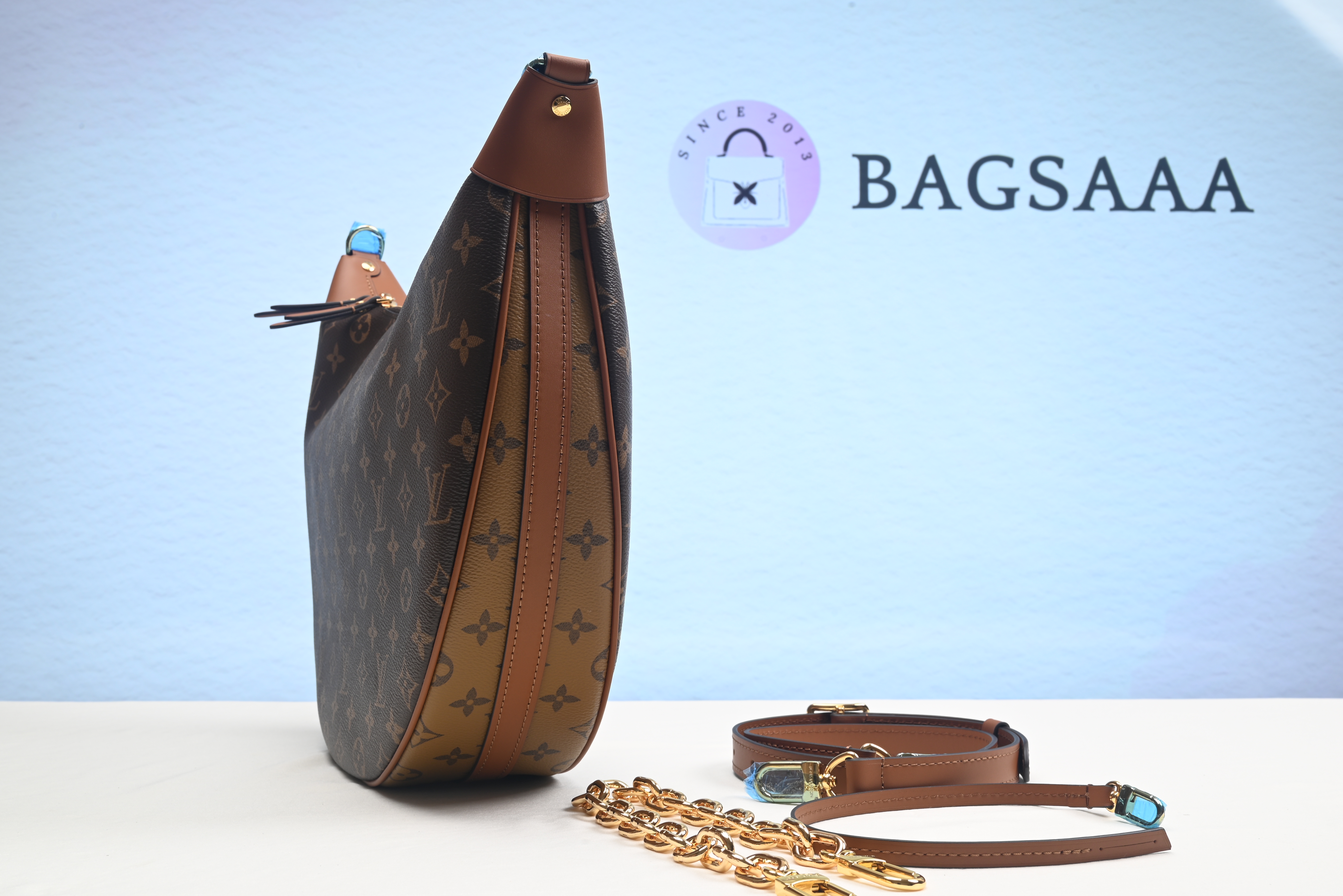 Bagsaaa L0vis Vvtt0n LV Loop Hobo Monogram Canvas Brown - M46311 - 10cm x 26cm x 38cm