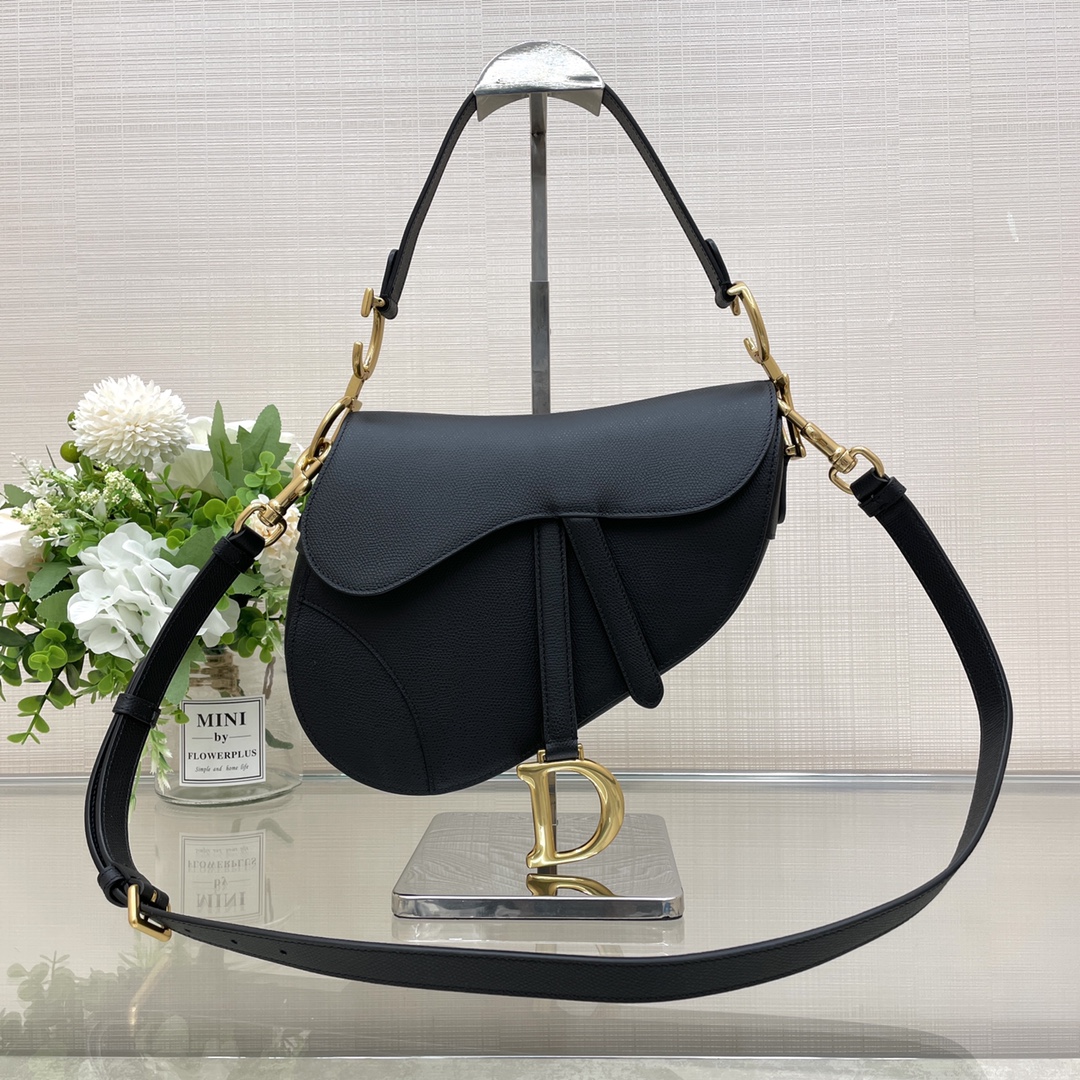 Bagsaaa D10r Saddle Black Bag - 25.5x20x6.5cm