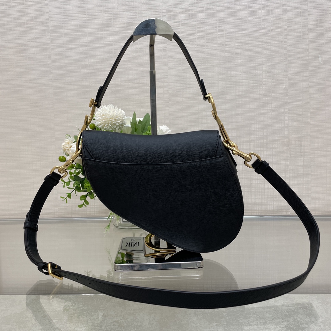 Bagsaaa D10r Saddle Black Bag - 25.5x20x6.5cm