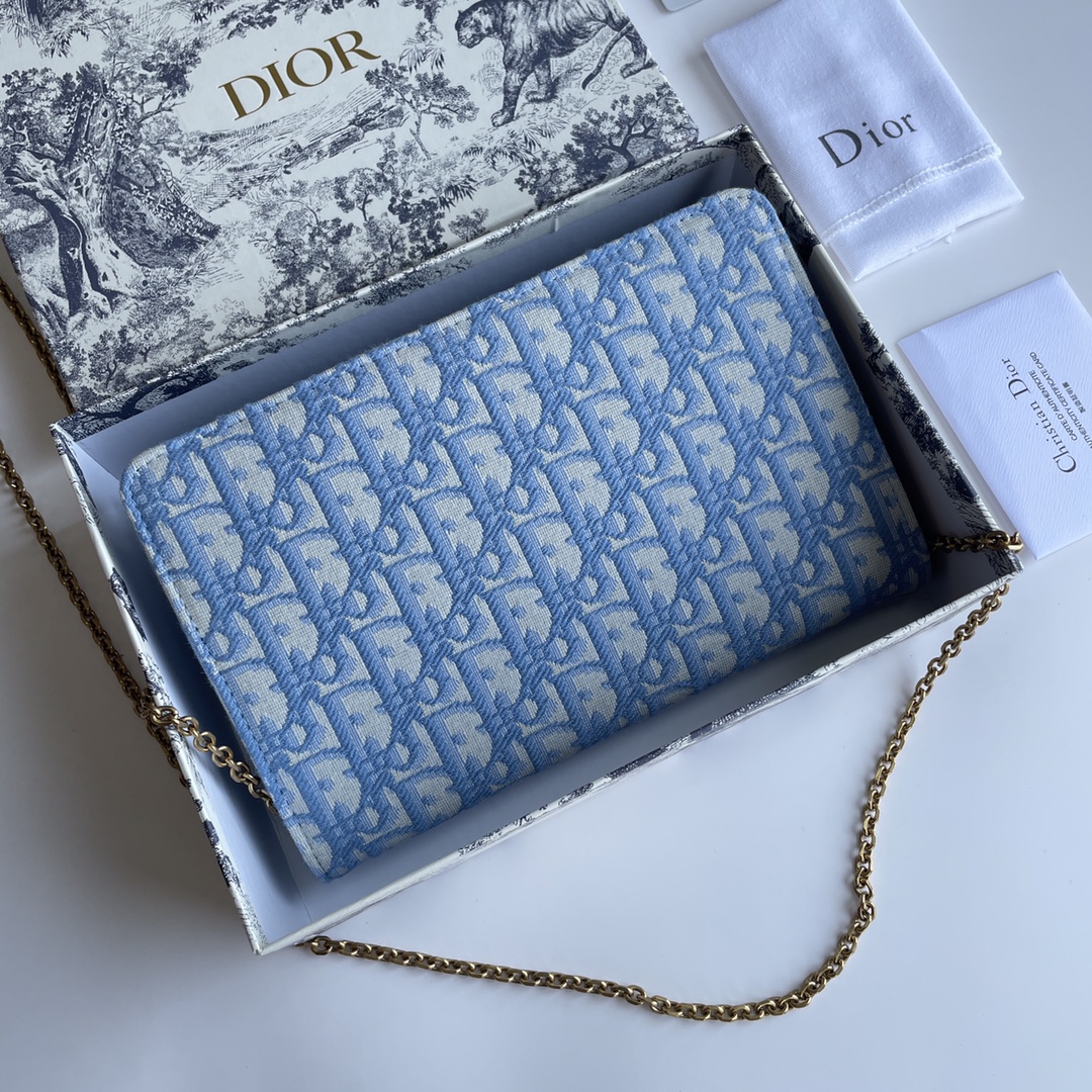 Bagsaaa D10r Saddle Pouch Light Blue D10r Oblique Jacquard - 22 x 14.5 x 4.5 cm