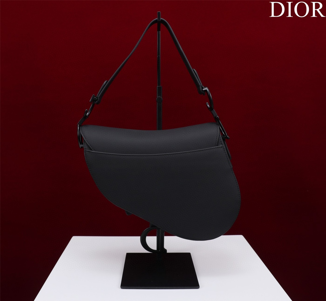 Bagsaaa D10r All Black Saddle Bag - 25.5 x 20 x 6.5 cm