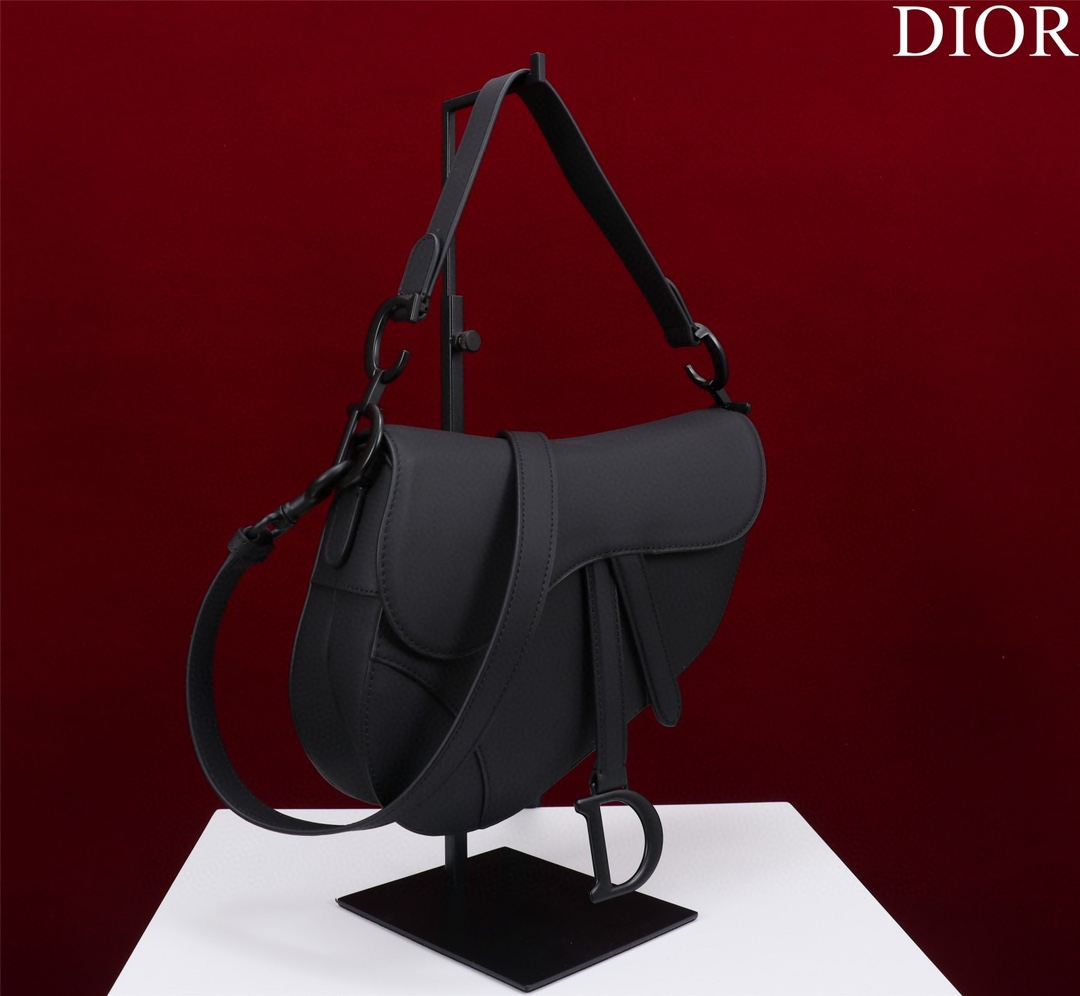 Bagsaaa D10r All Black Saddle Bag - 25.5 x 20 x 6.5 cm