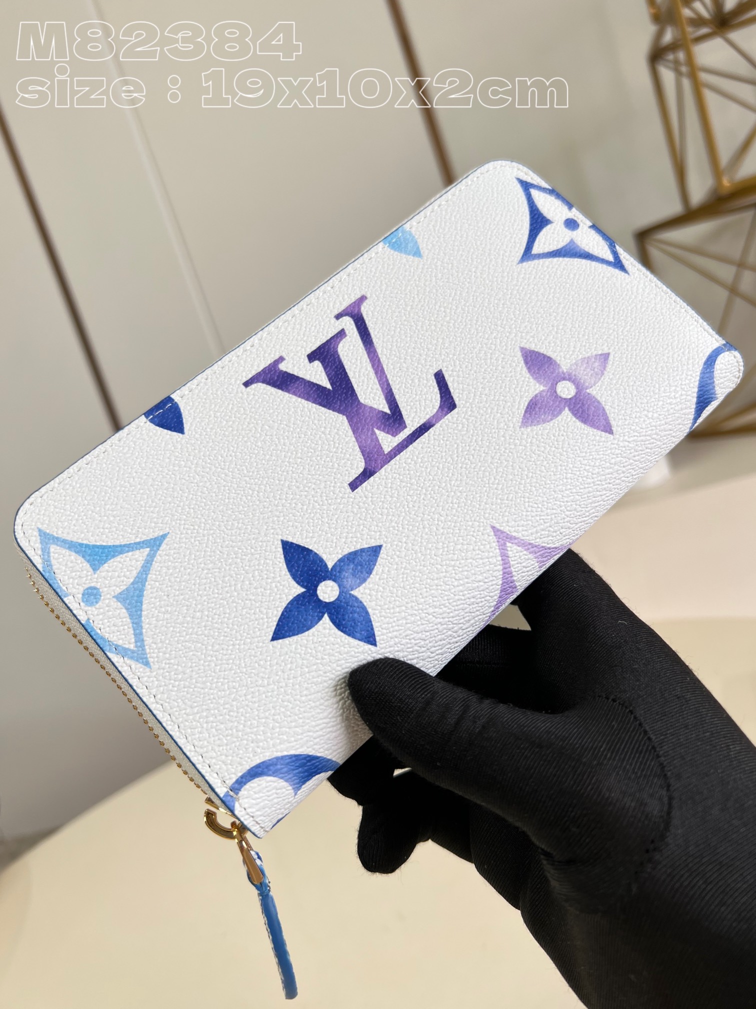 Bagsaaa L0vis Vvtt0n Zippy Wallet Blue - M82385 - 19.5 x 10.5 x 2.5 cm