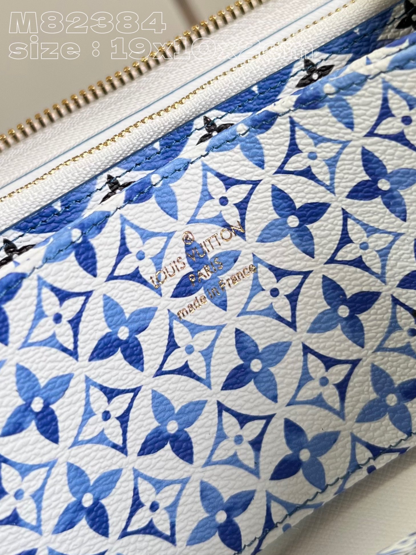 Bagsaaa L0vis Vvtt0n Zippy Wallet Blue - M82385 - 19.5 x 10.5 x 2.5 cm