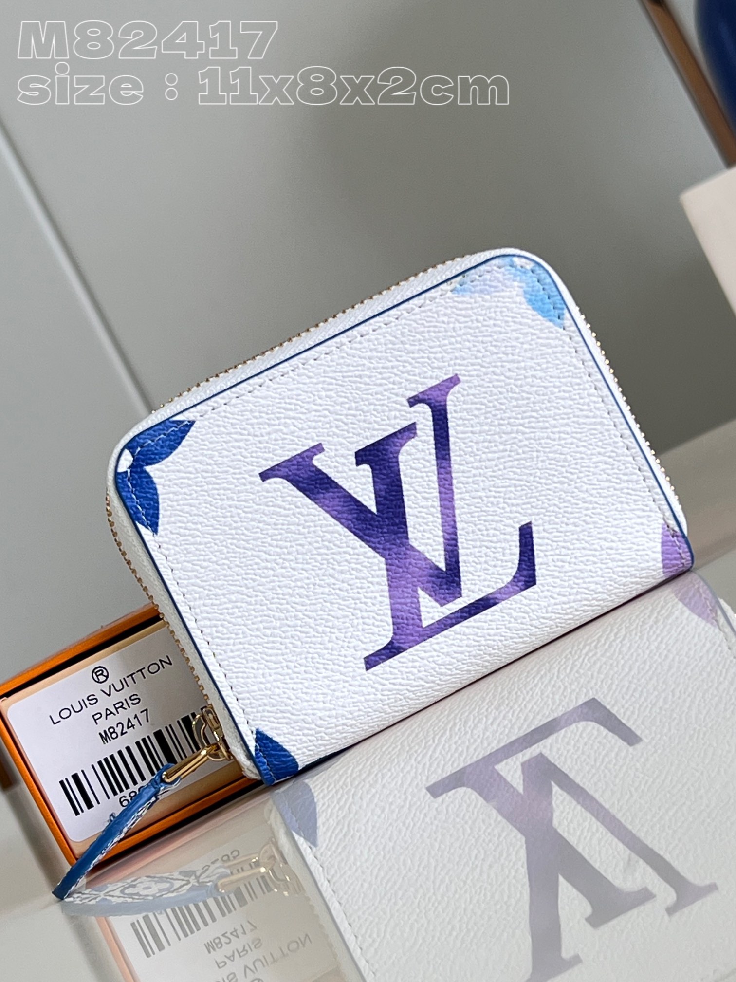 Bagsaaa L0vis Vuittton Zippy Coin Purse Blue - M82417 - 11cm