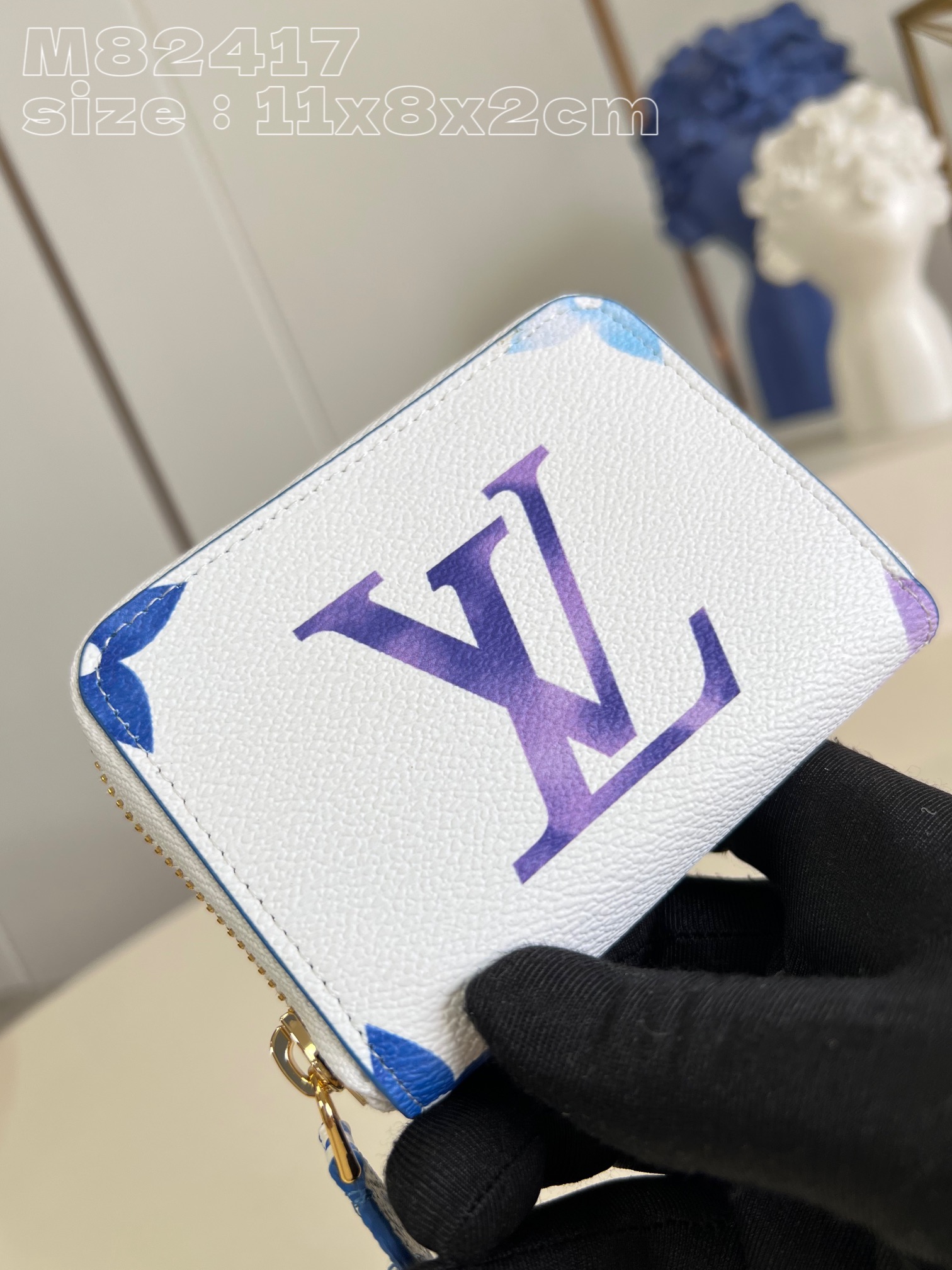 Bagsaaa L0vis Vuittton Zippy Coin Purse Blue - M82417 - 11cm