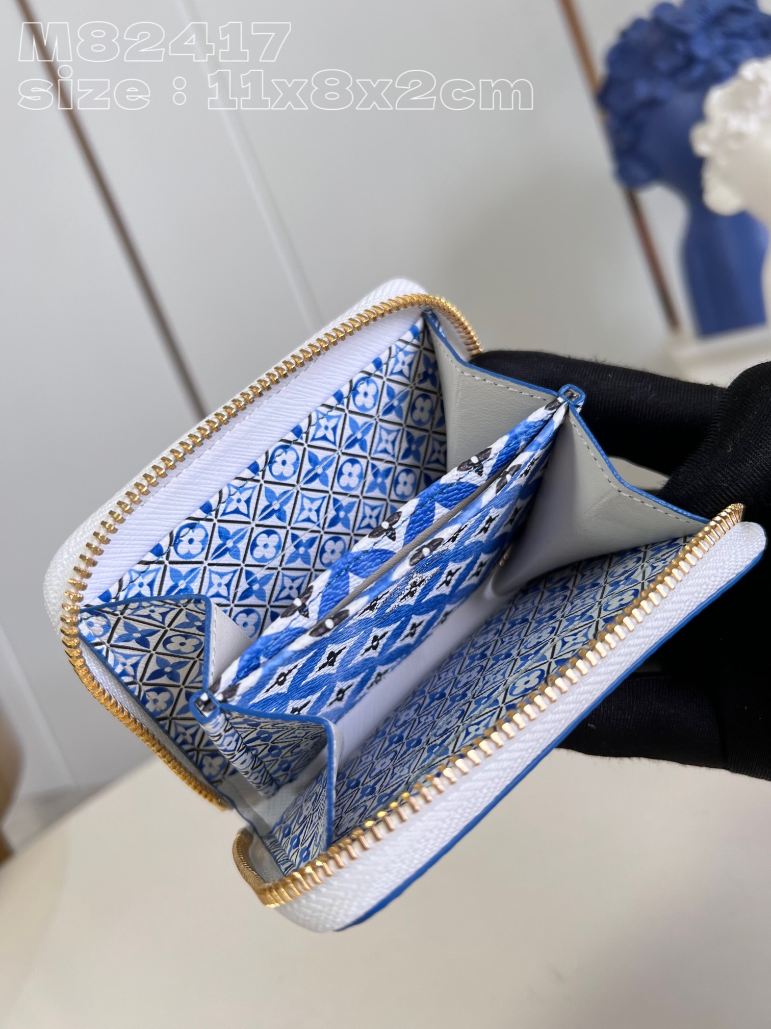Bagsaaa L0vis Vuittton Zippy Coin Purse Blue - M82417 - 11cm