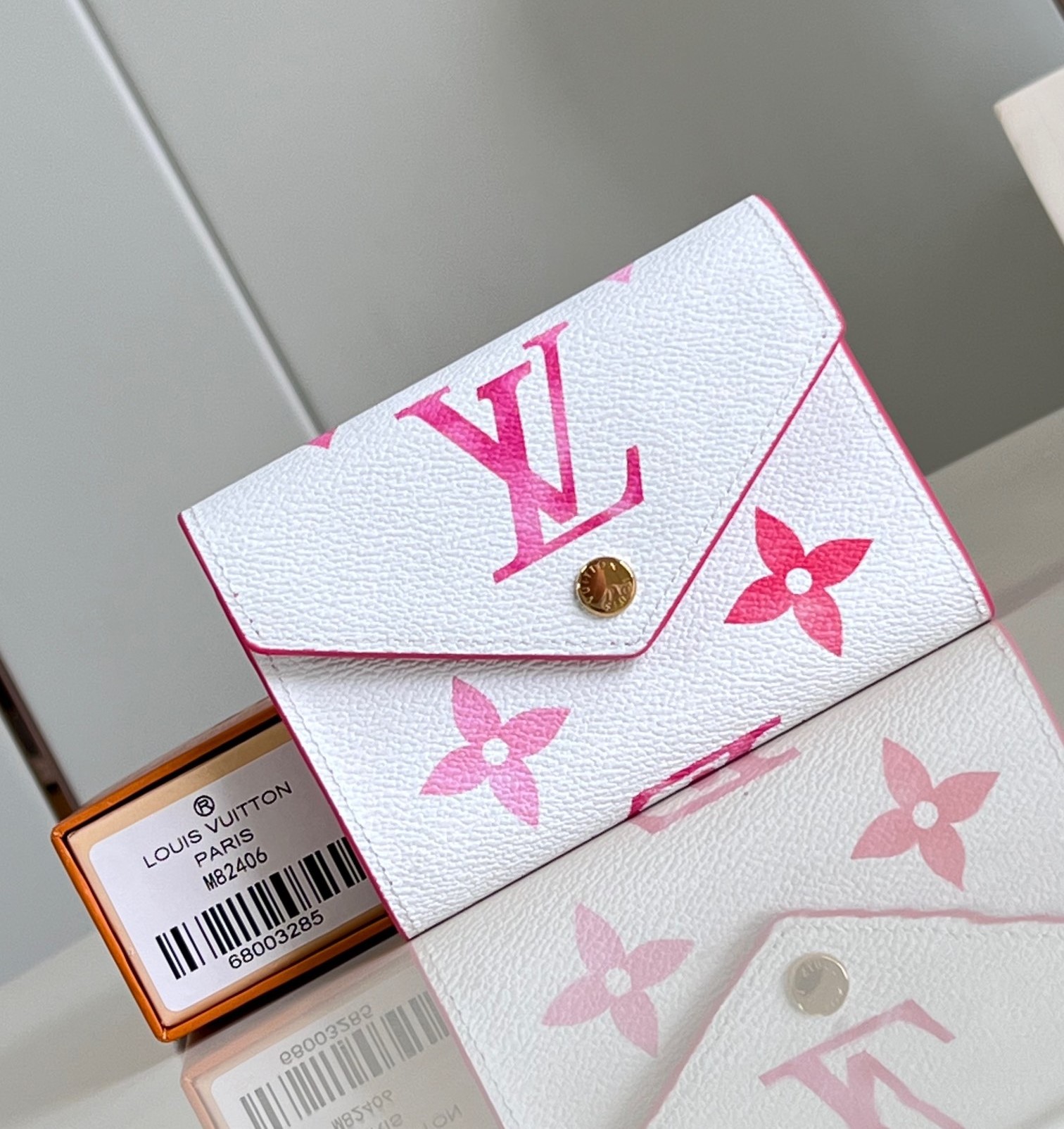 Bagsaaa L0vis Vvtt0n Victorine Pink Wallet - M82406 - 12x9cm