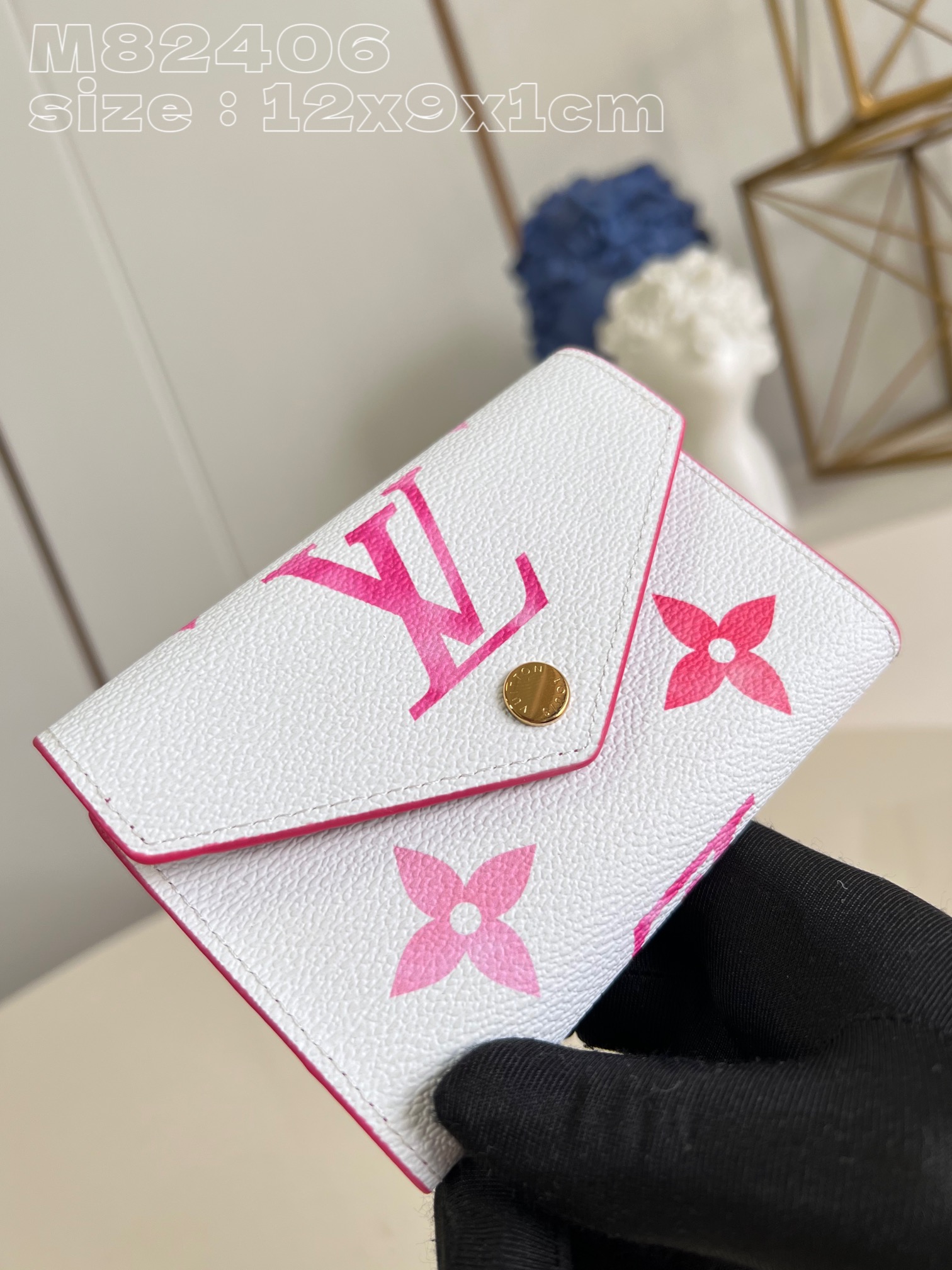 Bagsaaa L0vis Vvtt0n Victorine Pink Wallet - M82406 - 12x9cm