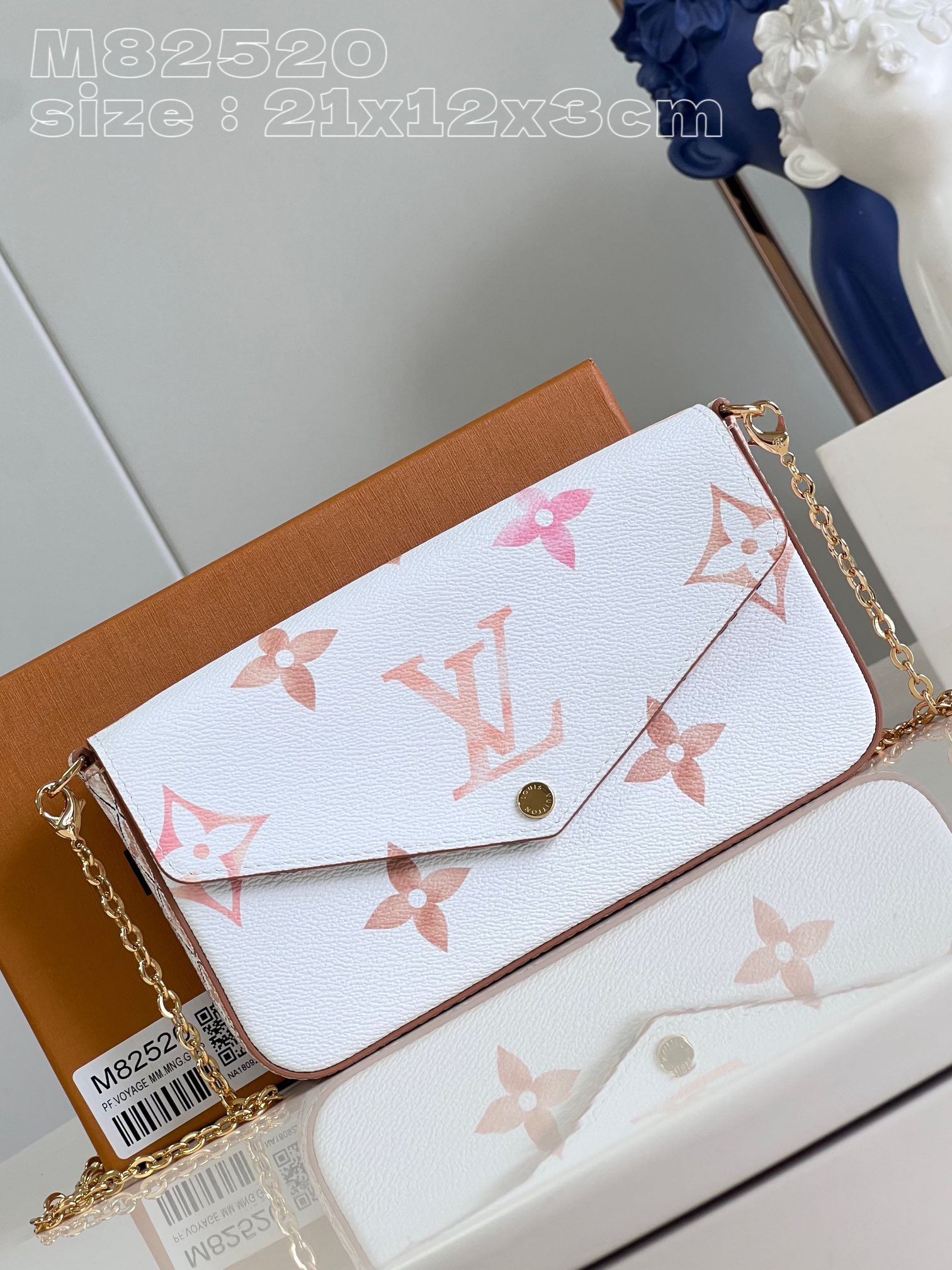 Bagsaaa Felicie Pochette Bag Beige - M82520 - 21 x 12 x 3 cm