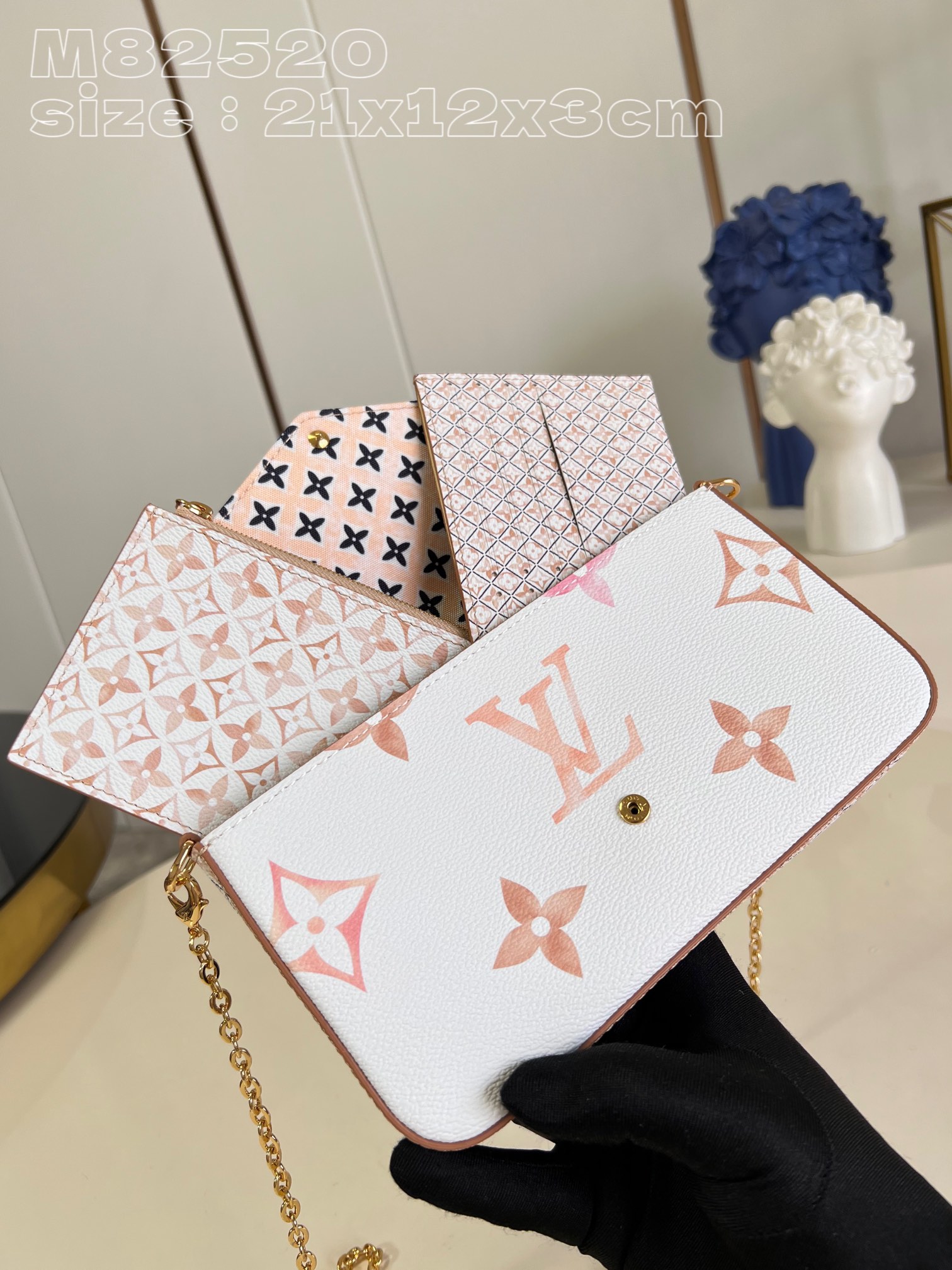 Bagsaaa Felicie Pochette Bag Beige - M82520 - 21 x 12 x 3 cm