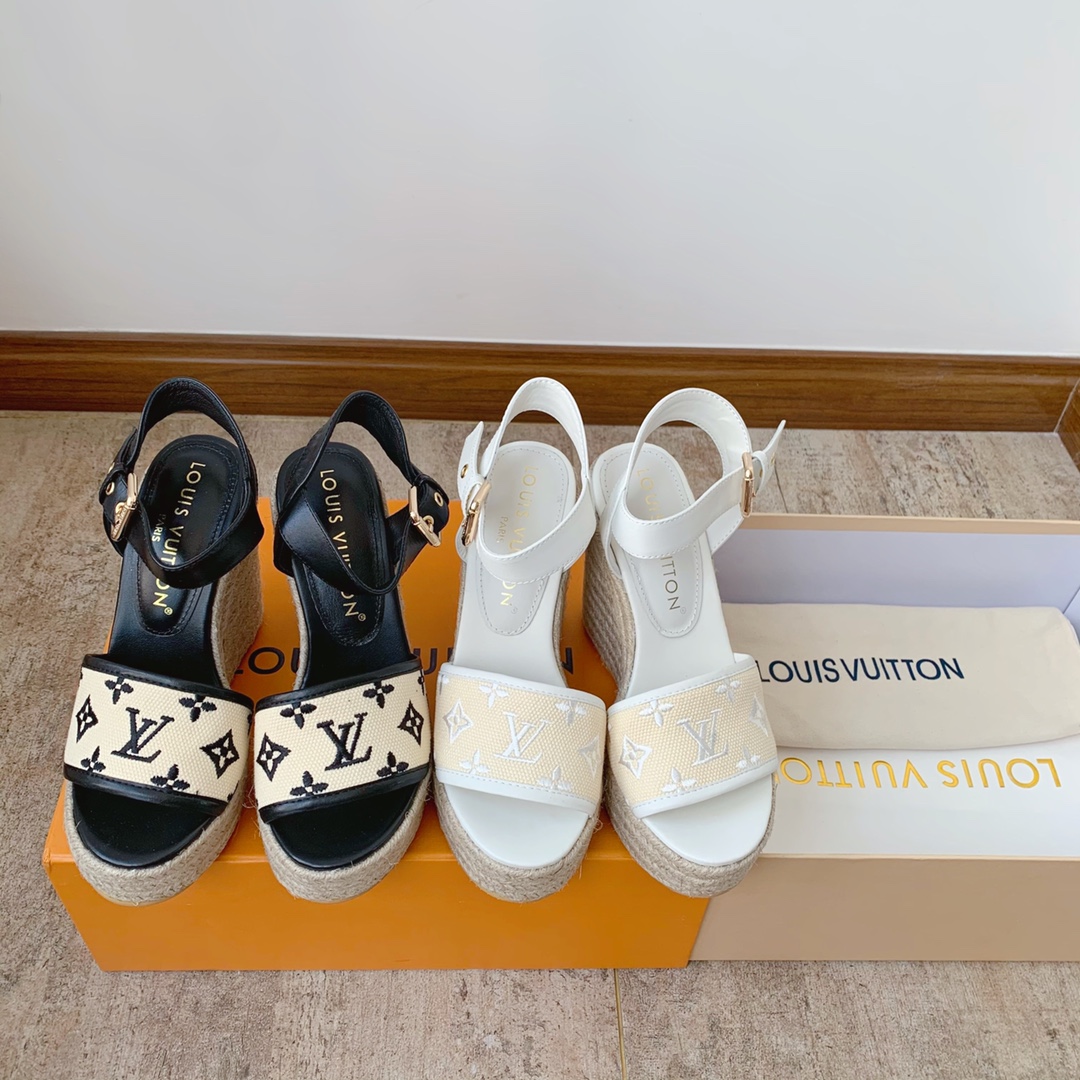 Bagsaaa L0vis Vvtt0n Monogram Wedge 