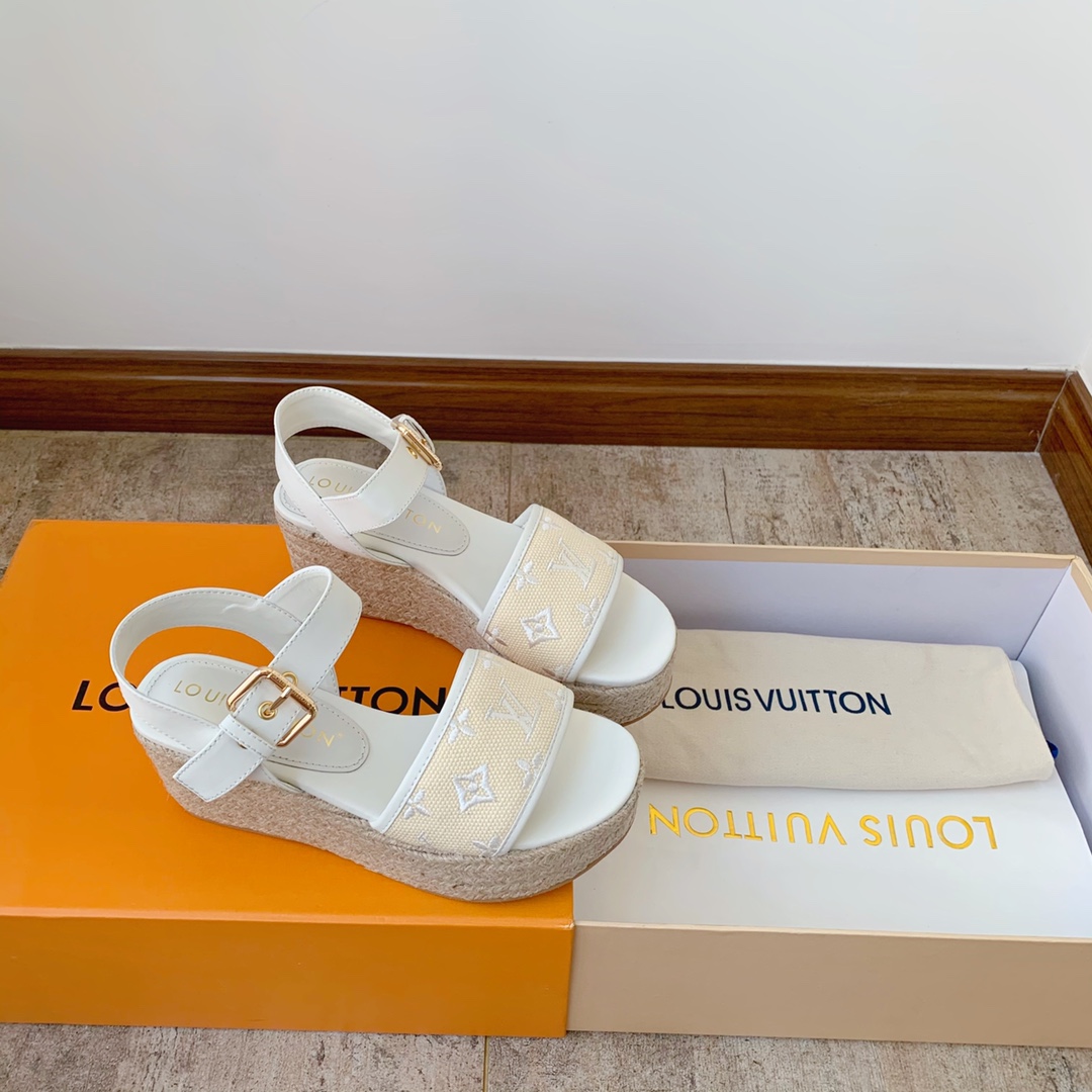Bagsaaa L0vis Vvtt0n Monogram Wedge