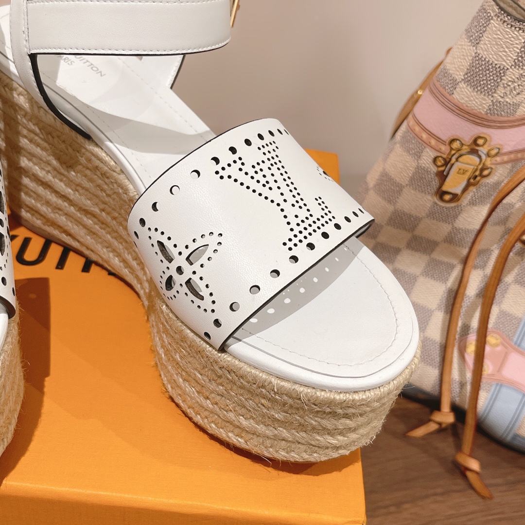 Bagsaaa L0vis Vvtt0n Starboard Wedge Sandal White