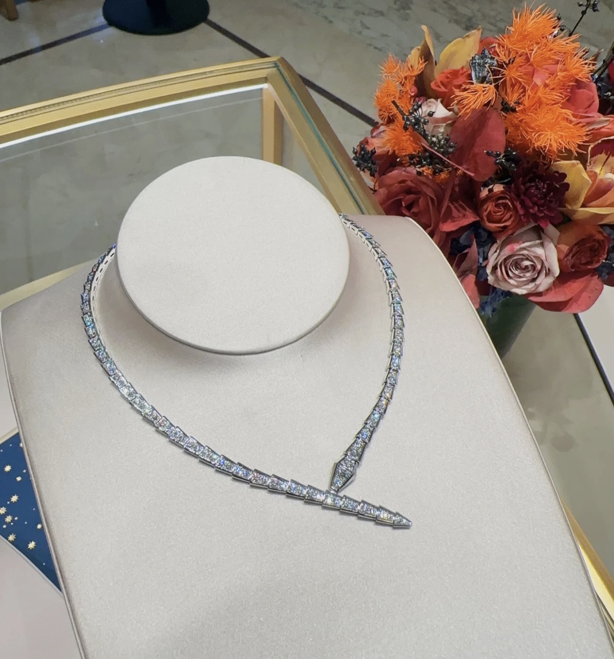 Bagsaaa Bv1g*ai Serpenti Viper Necklace 