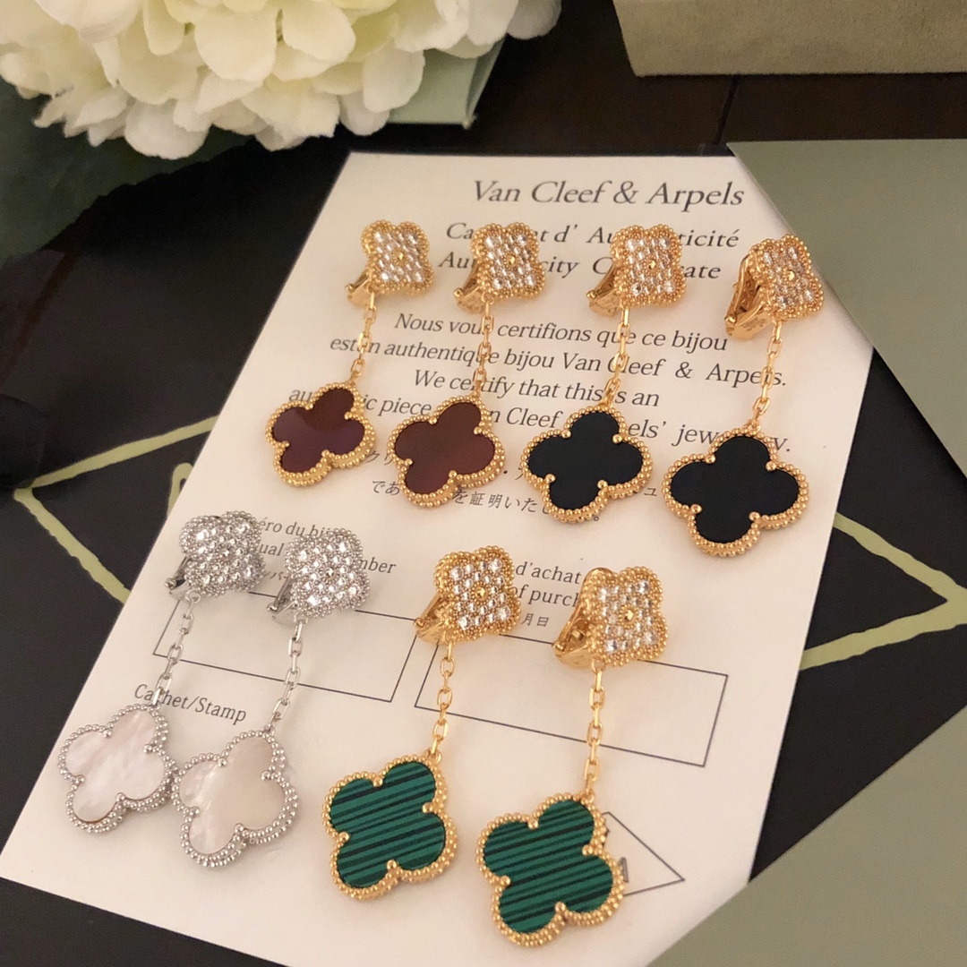Bagsaaa V*n Cl**f & Arp*1s Alhambra Earrings 2 motif 