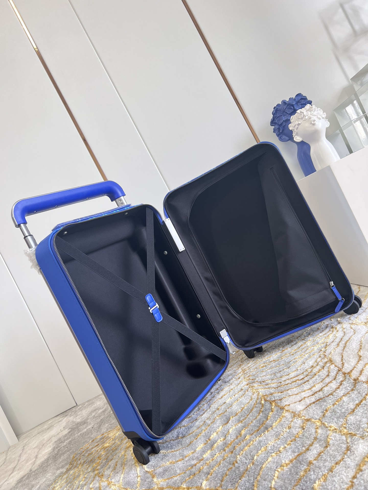 Bagsaaa L0vis Vvtt0n Rolling Luggage Horizon 55 Blue Monogram