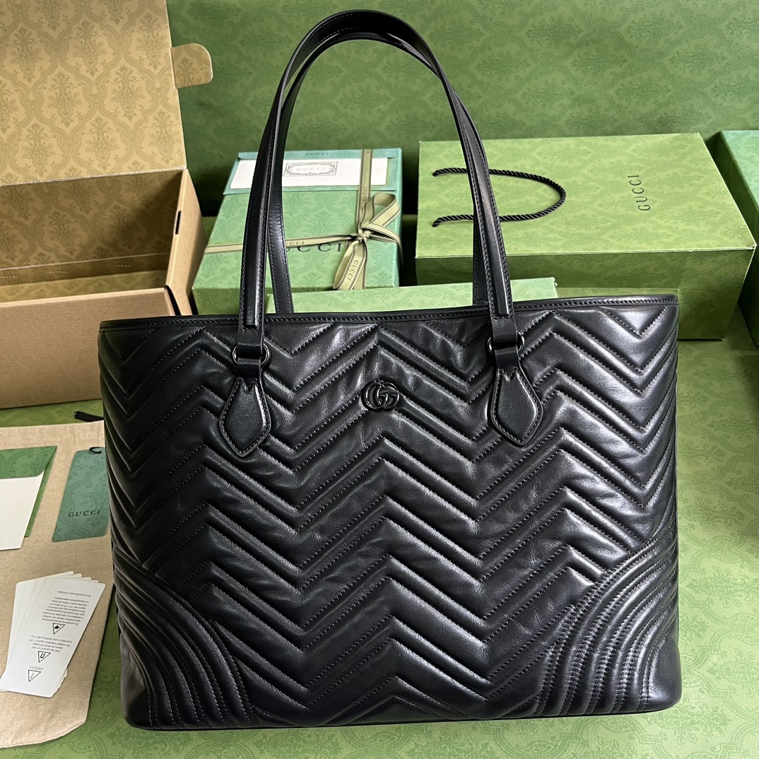 Bagsaaa Gvc*1 Marmont Tote Black Bag - 38.5x 29x 14cm