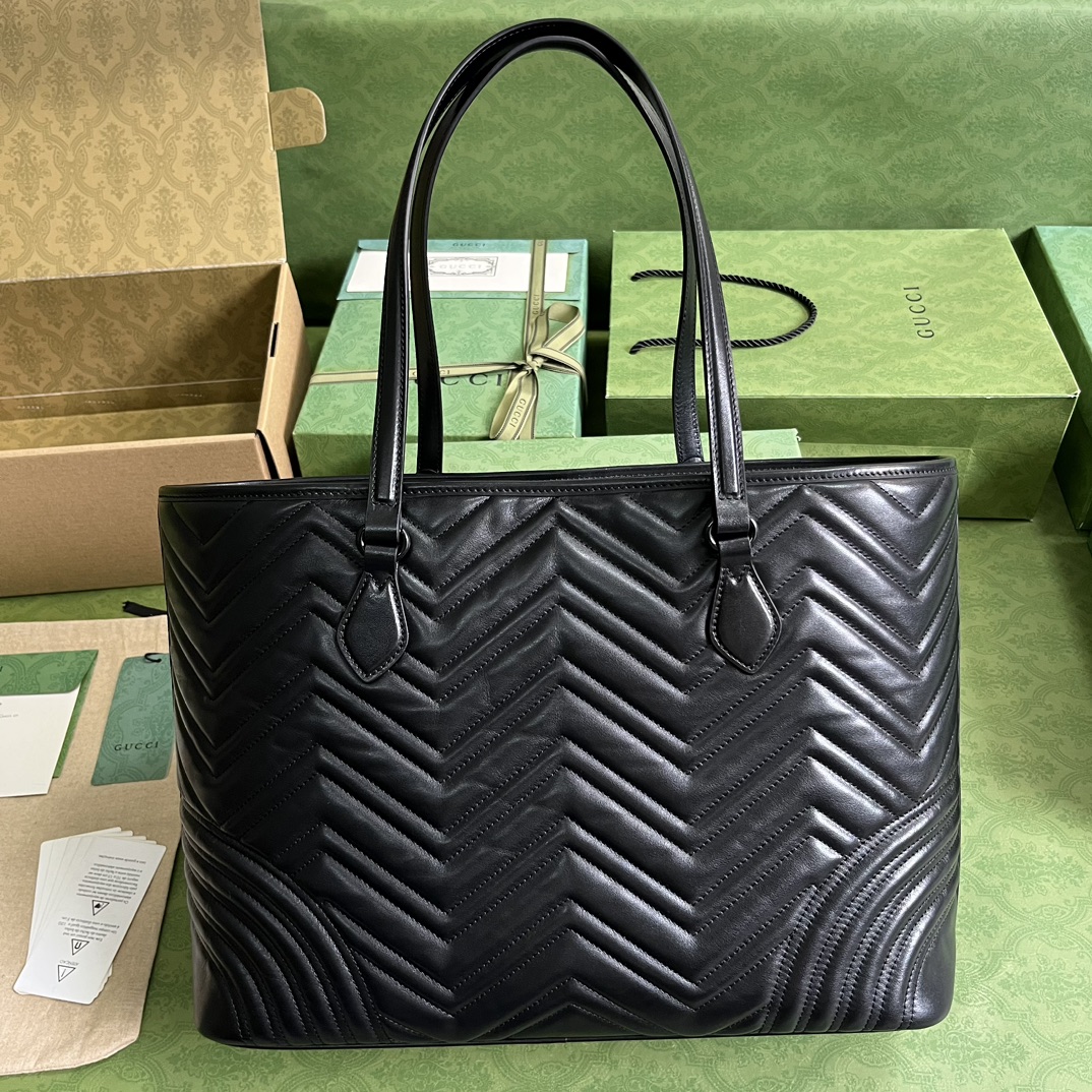 Bagsaaa Gvc*1 Marmont Tote Black Bag - 38.5x 29x 14cm