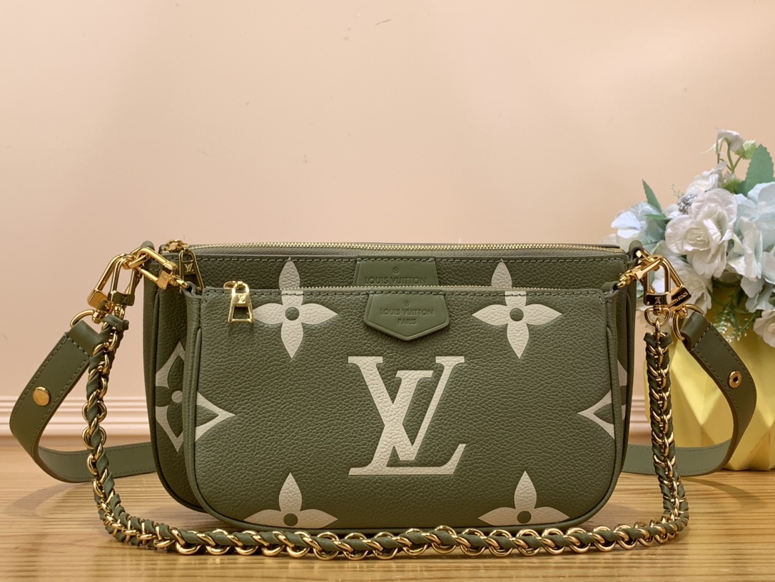 L0vis Vvtt0n MULTI POCHETTE ACCESSOIRES Green - 24x13.5x4cm
