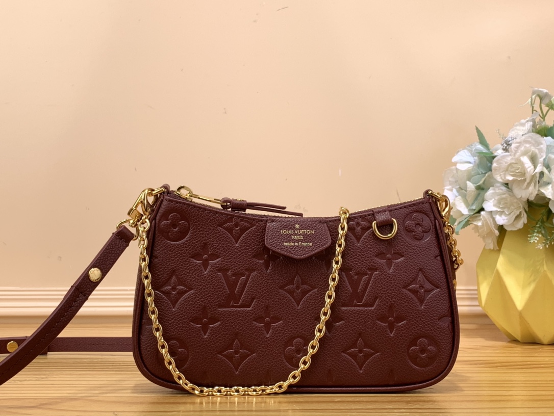 Bagsaaa L0vis Vvtt0n Easy On Pouch Burgundy - 19 x 11.5 x 3