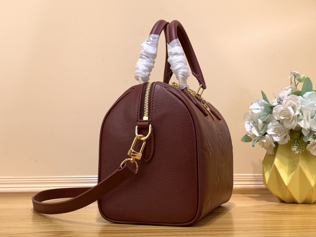 Bagsaaa L0vis Vuittton Speedy Burrgundy - 25 x 19 x 15cm
