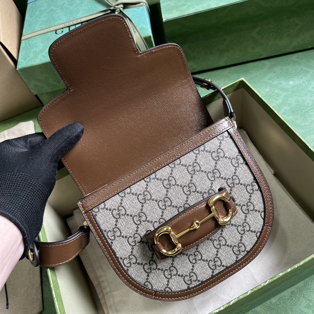Bagsaaa Gvc*1 Horsebit Beige GG - 18*17*6.5cm