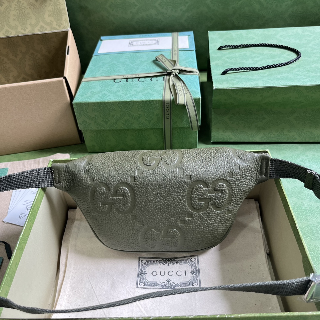Bagsaaa Gvc*1 Jumbo GG belt bag in dark green - 23x 13x 5cm