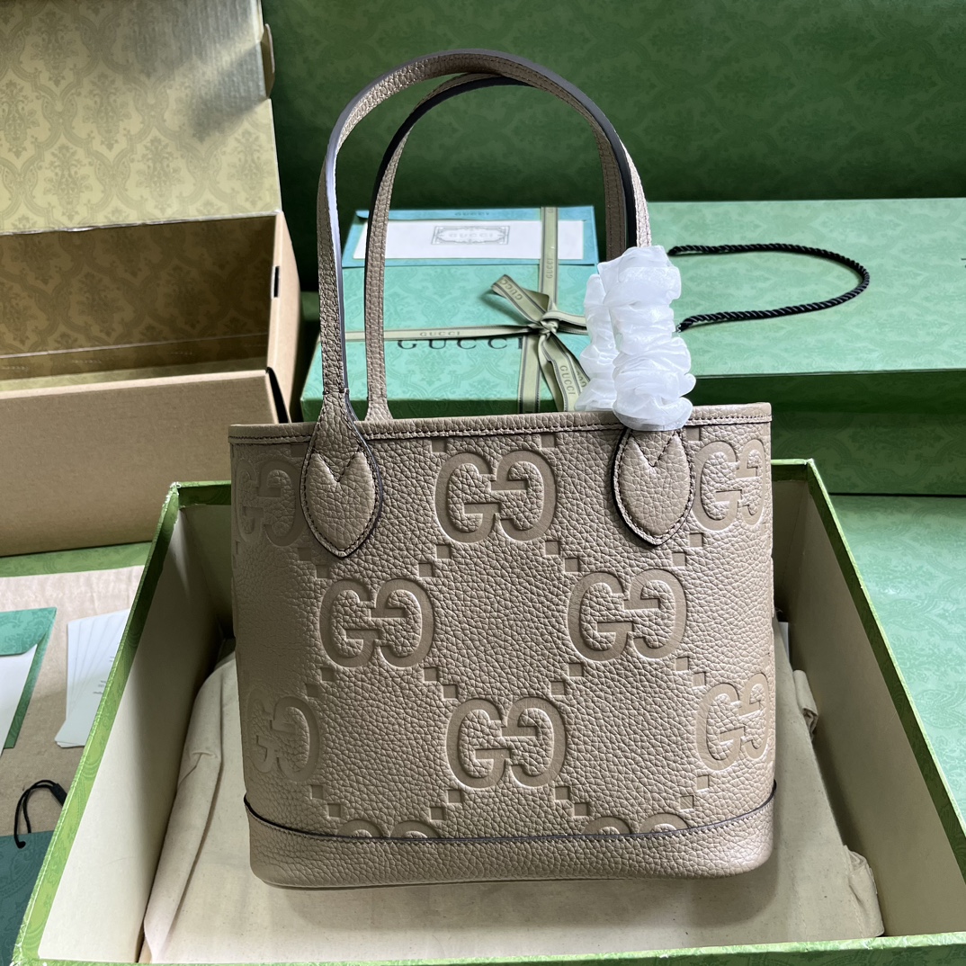 Bagsaaa Gvc*1 Jumbo GG in beige tote - 25x 22x 12cm