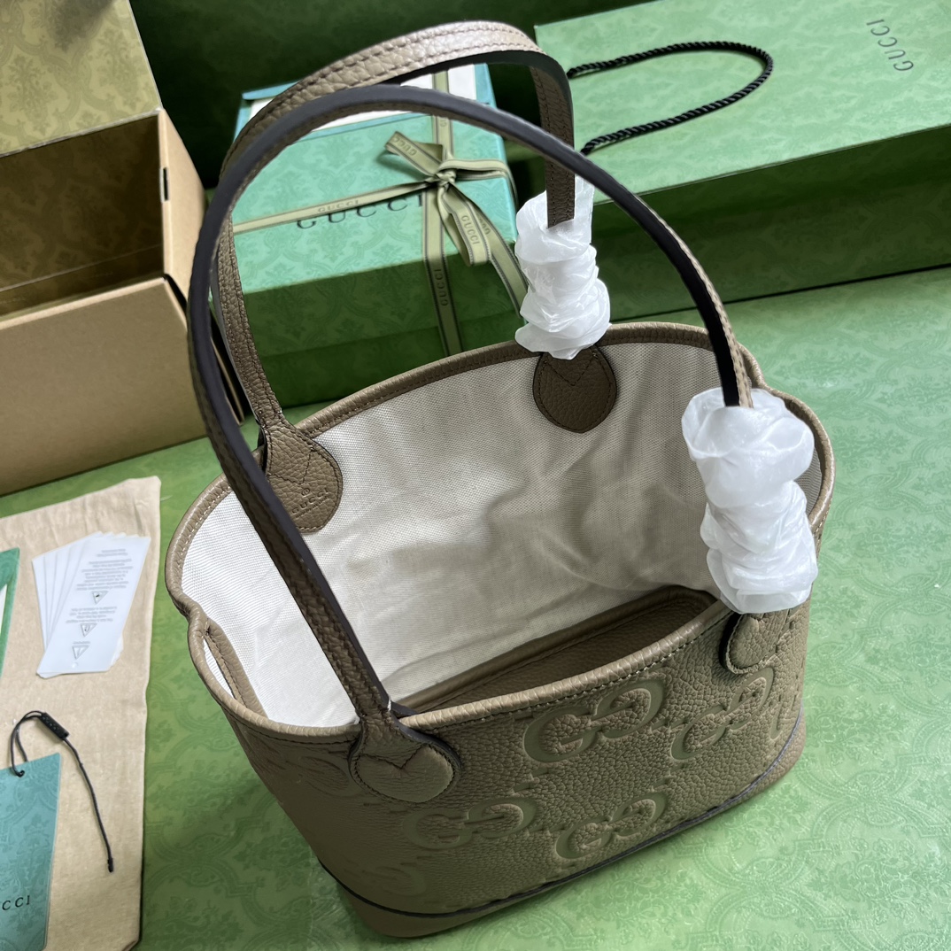 Bagsaaa Gvc*1 Jumbo GG in beige tote - 25x 22x 12cm