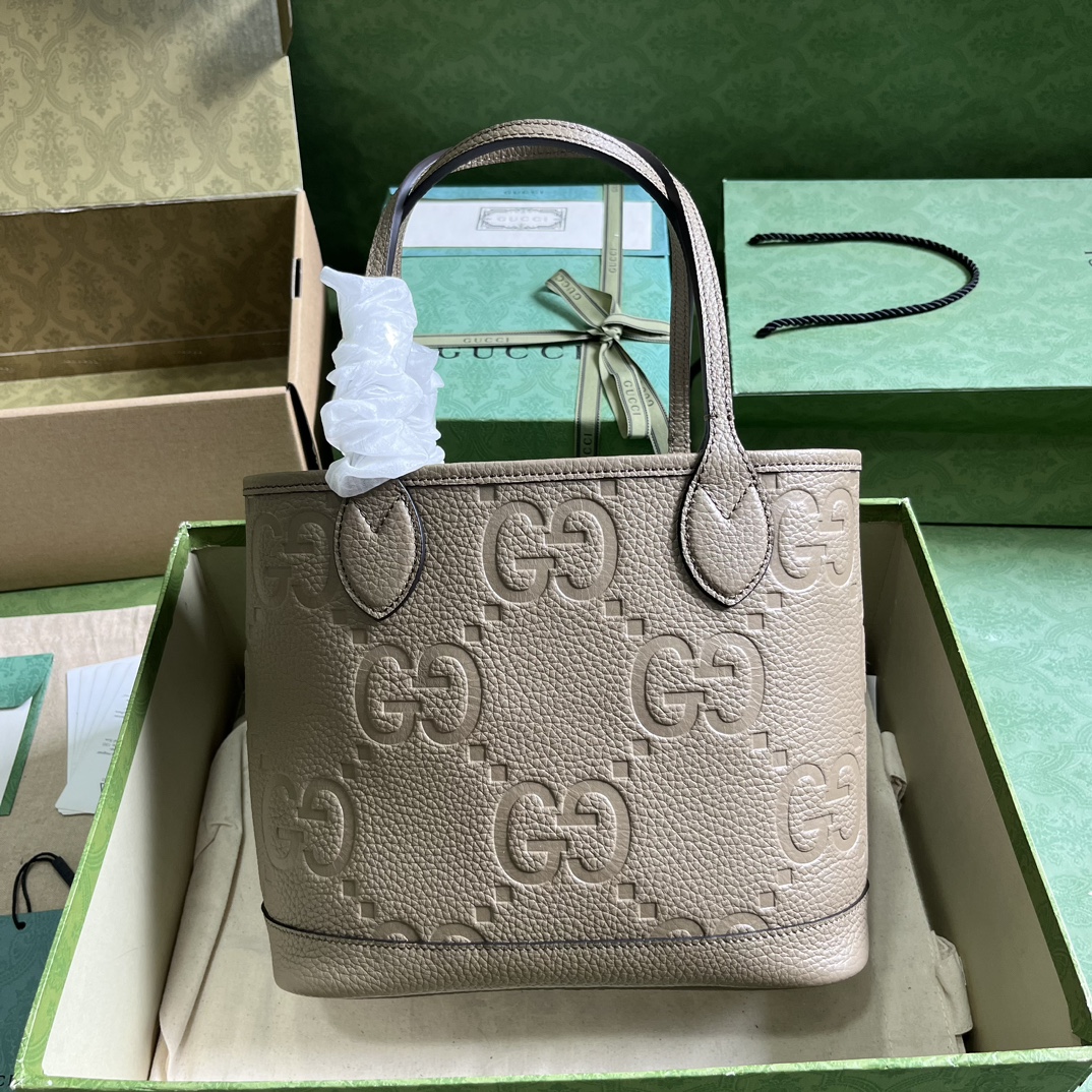 Bagsaaa Gvc*1 Jumbo GG in beige tote - 25x 22x 12cm