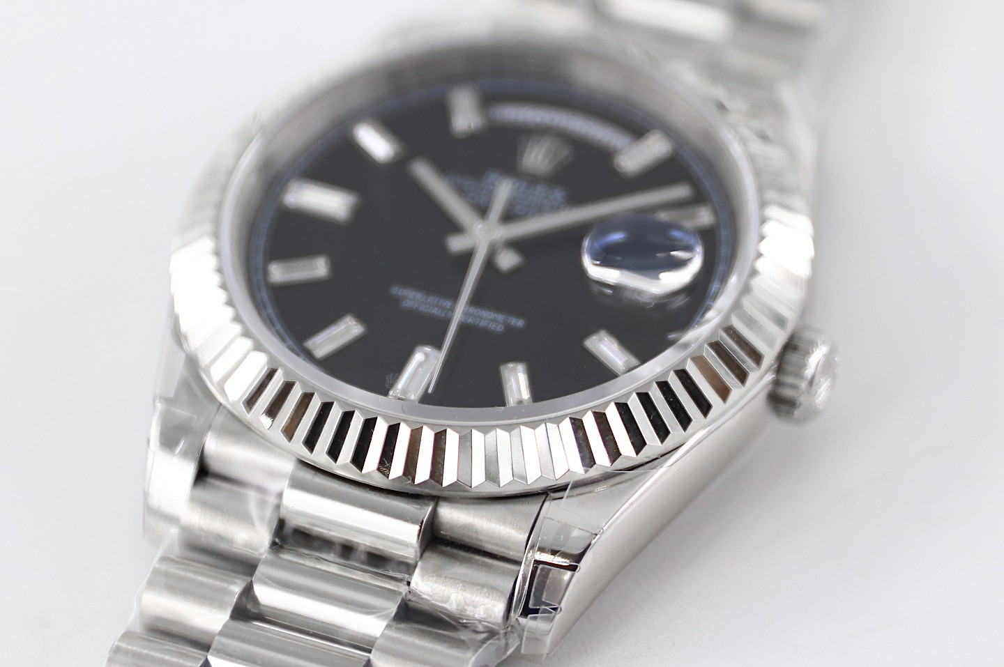 Bagsaaa R01ex Day-Date 40mm Black/18 carat white gold