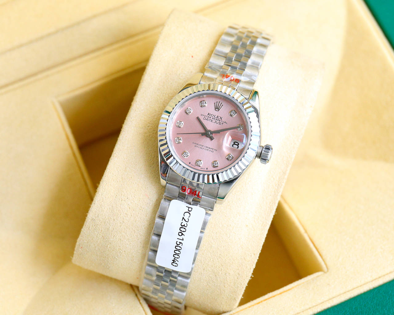 Bagsaaa R01ex Lady Datejust Oystersteel and Pink Silver 28mm