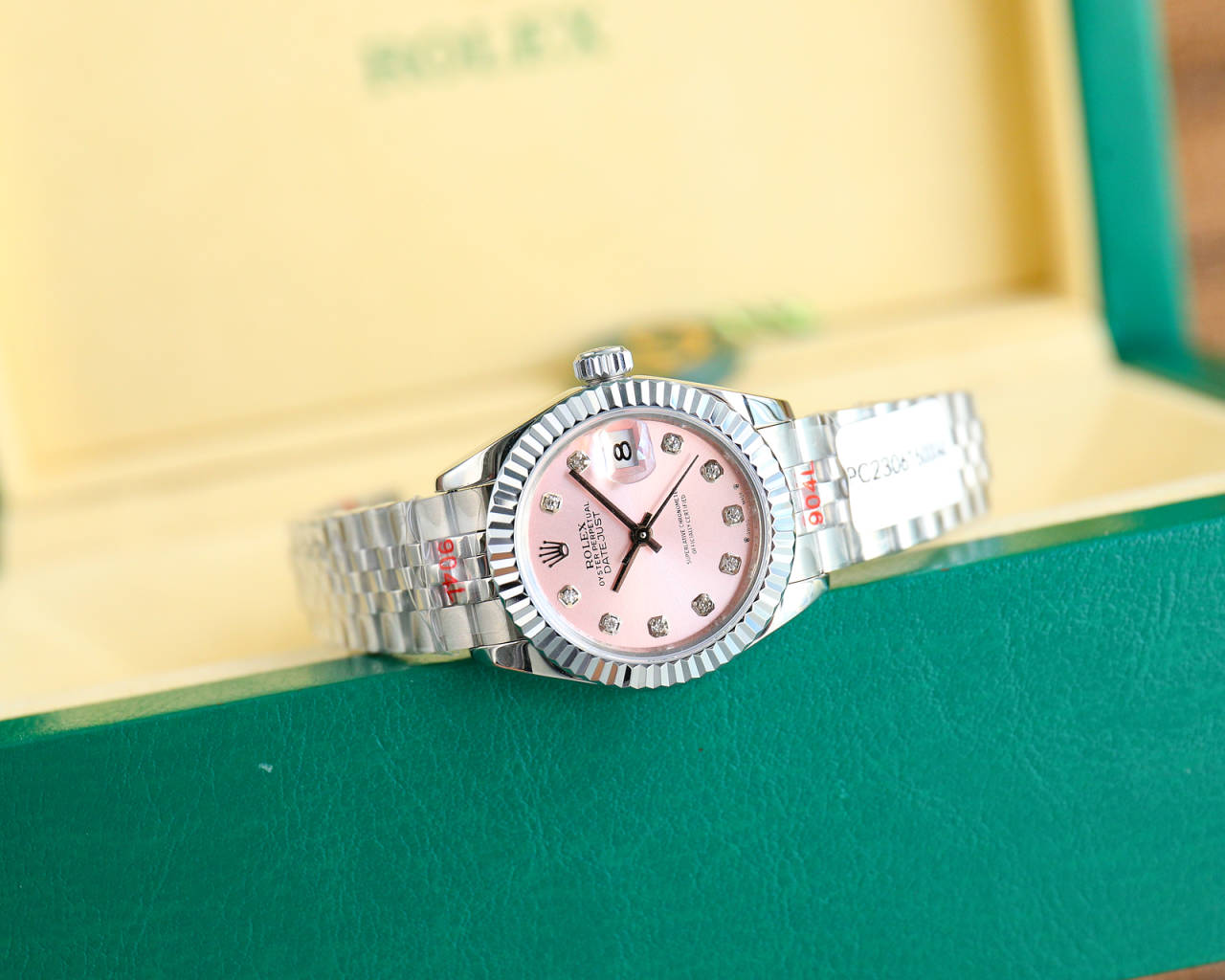 Bagsaaa R01ex Lady Datejust Oystersteel and Pink Silver 28mm