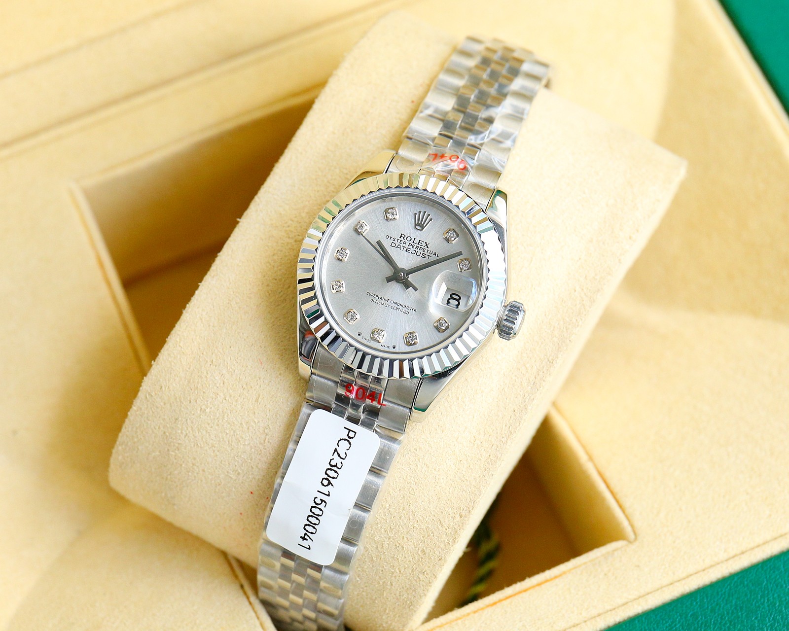Bagsaaa R01ex Lady Datejust Oystersteel and White Silver 28mm