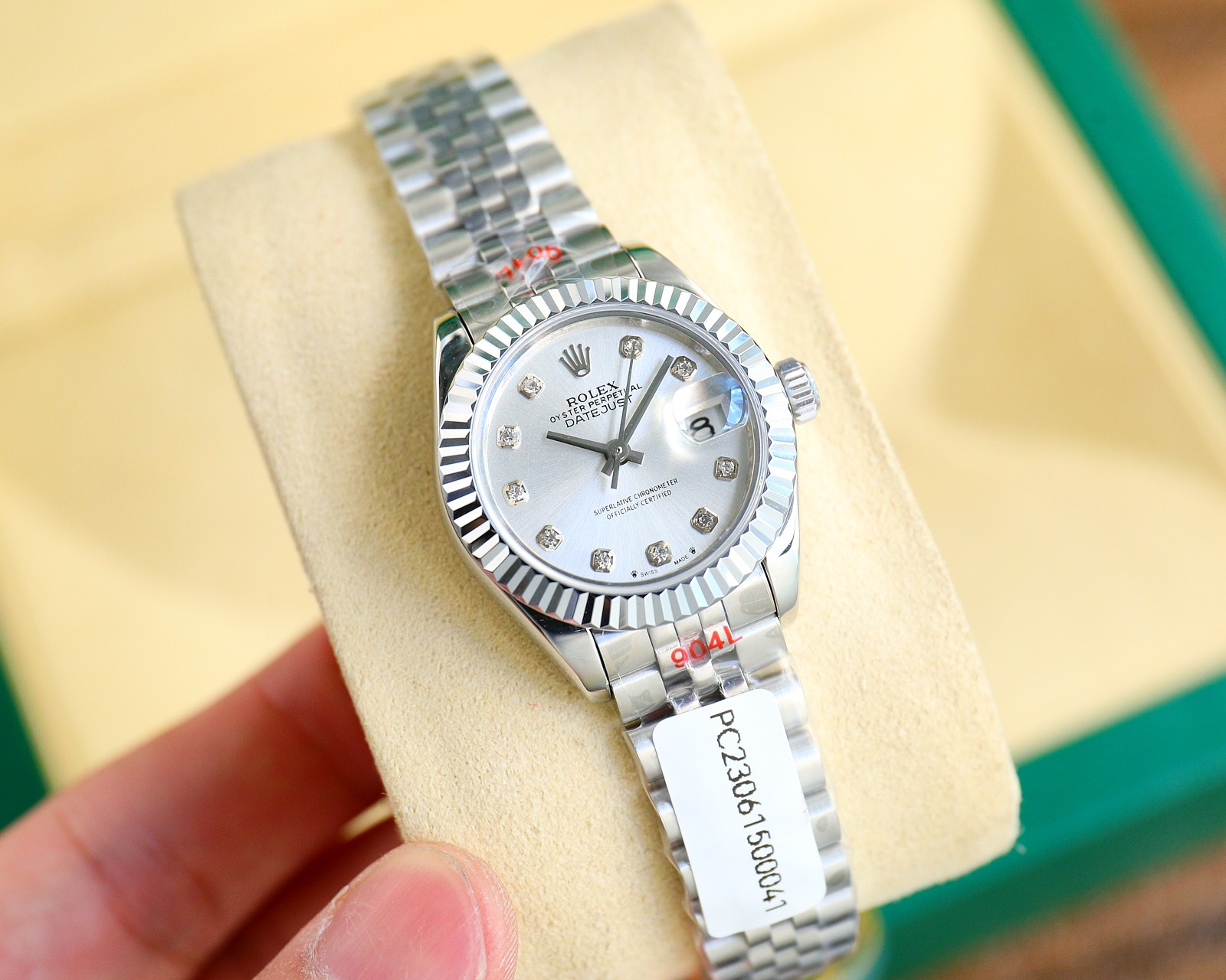 Bagsaaa R01ex Lady Datejust Oystersteel and White Silver 28mm