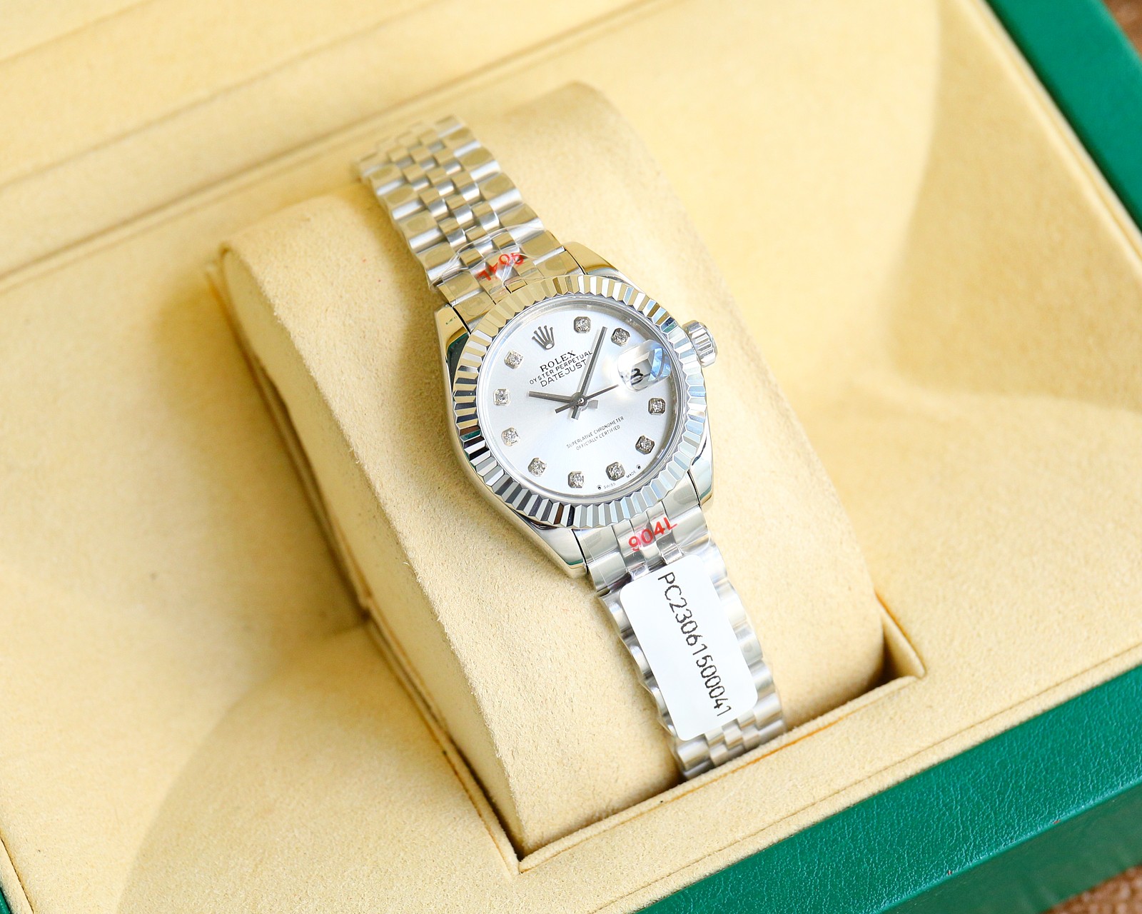 Bagsaaa R01ex Lady Datejust Oystersteel and White Silver 28mm