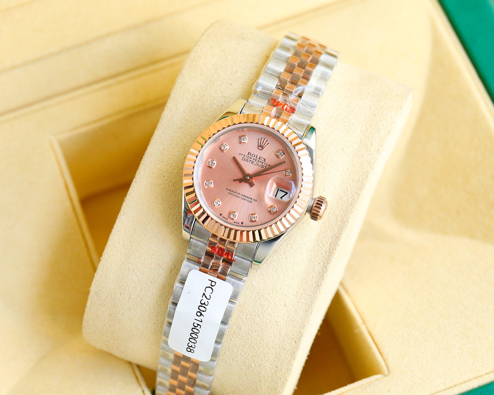 Bagsaaa R01ex Lady Datejust Oystersteel and Silver and Pink Dial 28mm