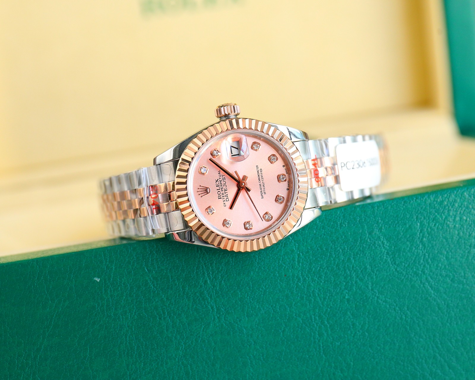 Bagsaaa R01ex Lady Datejust Oystersteel and Silver and Pink Dial 28mm