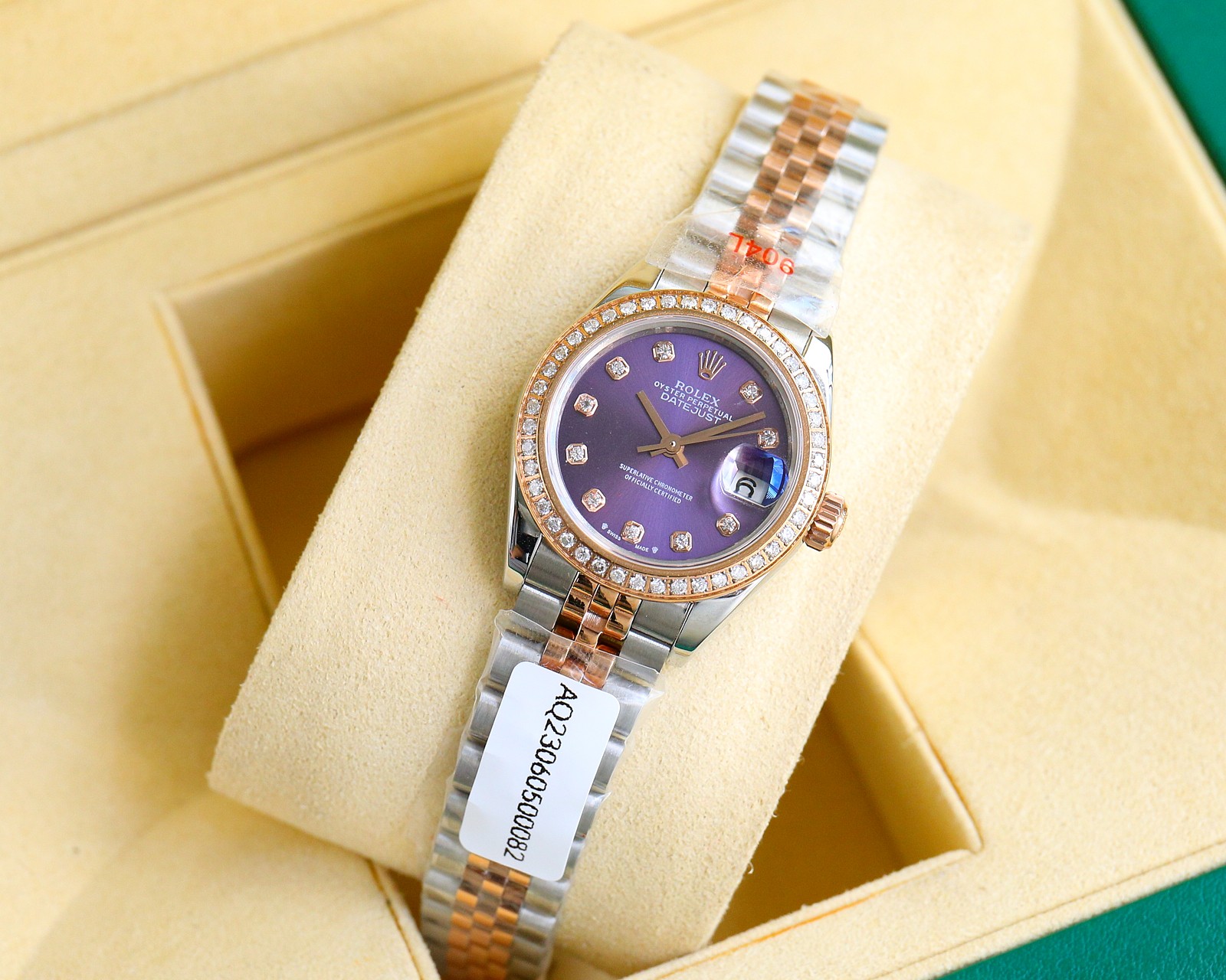 Bagsaaa Lady-Datejust 28 Rolesor Yellow D1am0nd / Jubilee / Lavender D1am0nd