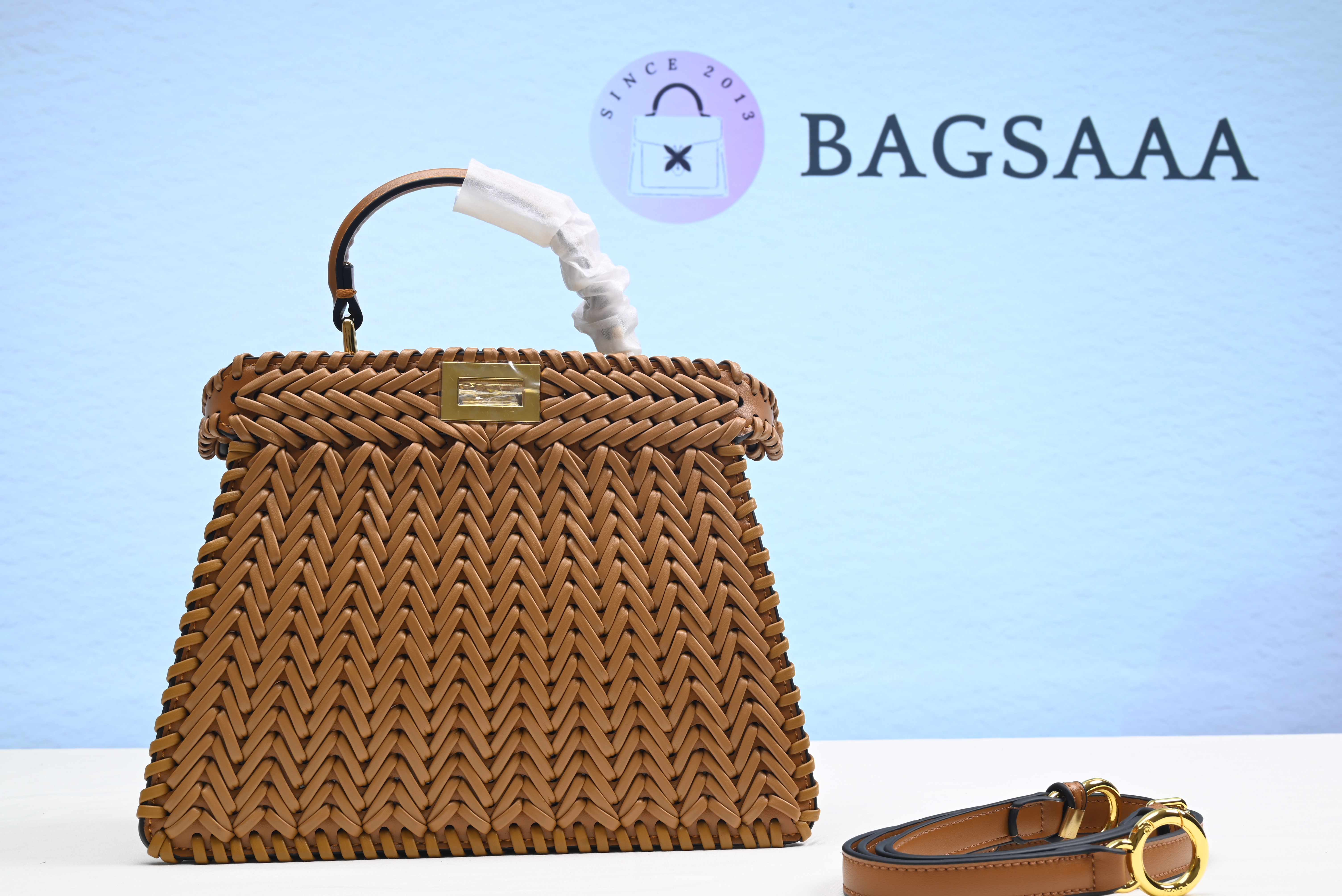 Bagsaaa F**di Peekaboo Petite Brown - 27x21x11cm